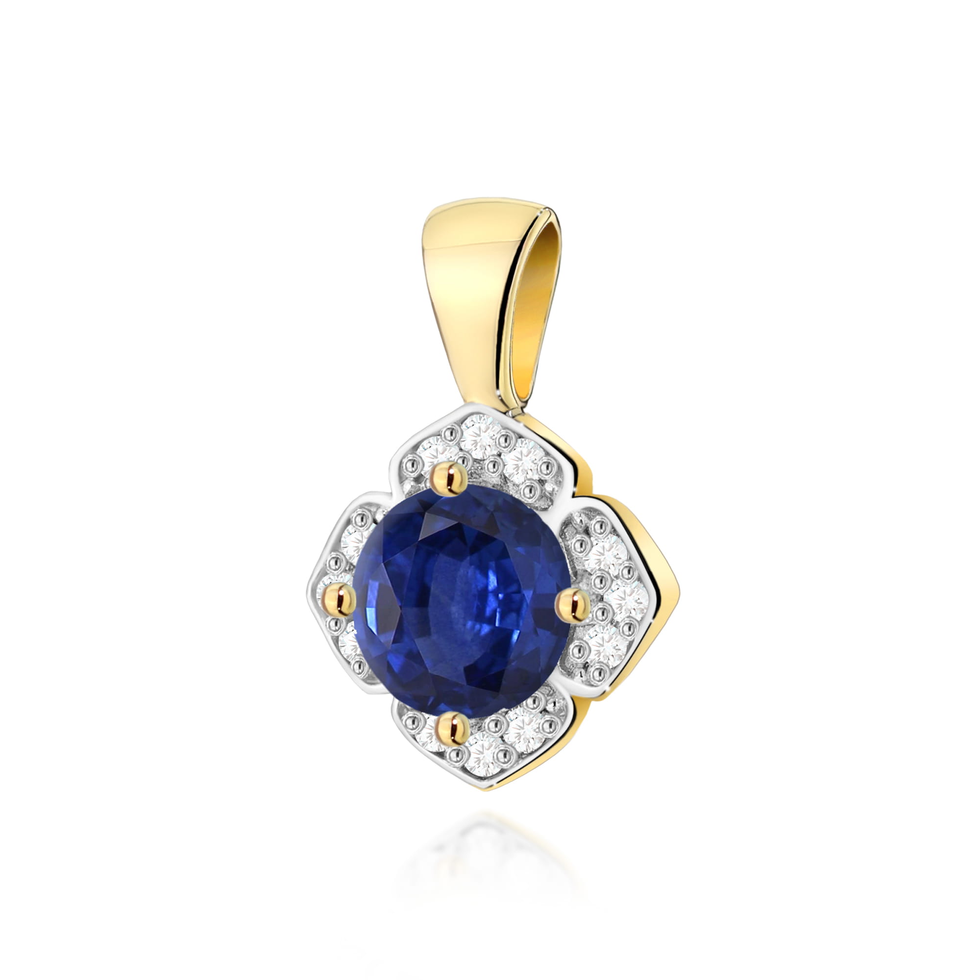 Zawieszka Szafir 0,50ct żółte złoto 1 Zawieszka Z0571 Szafir 0