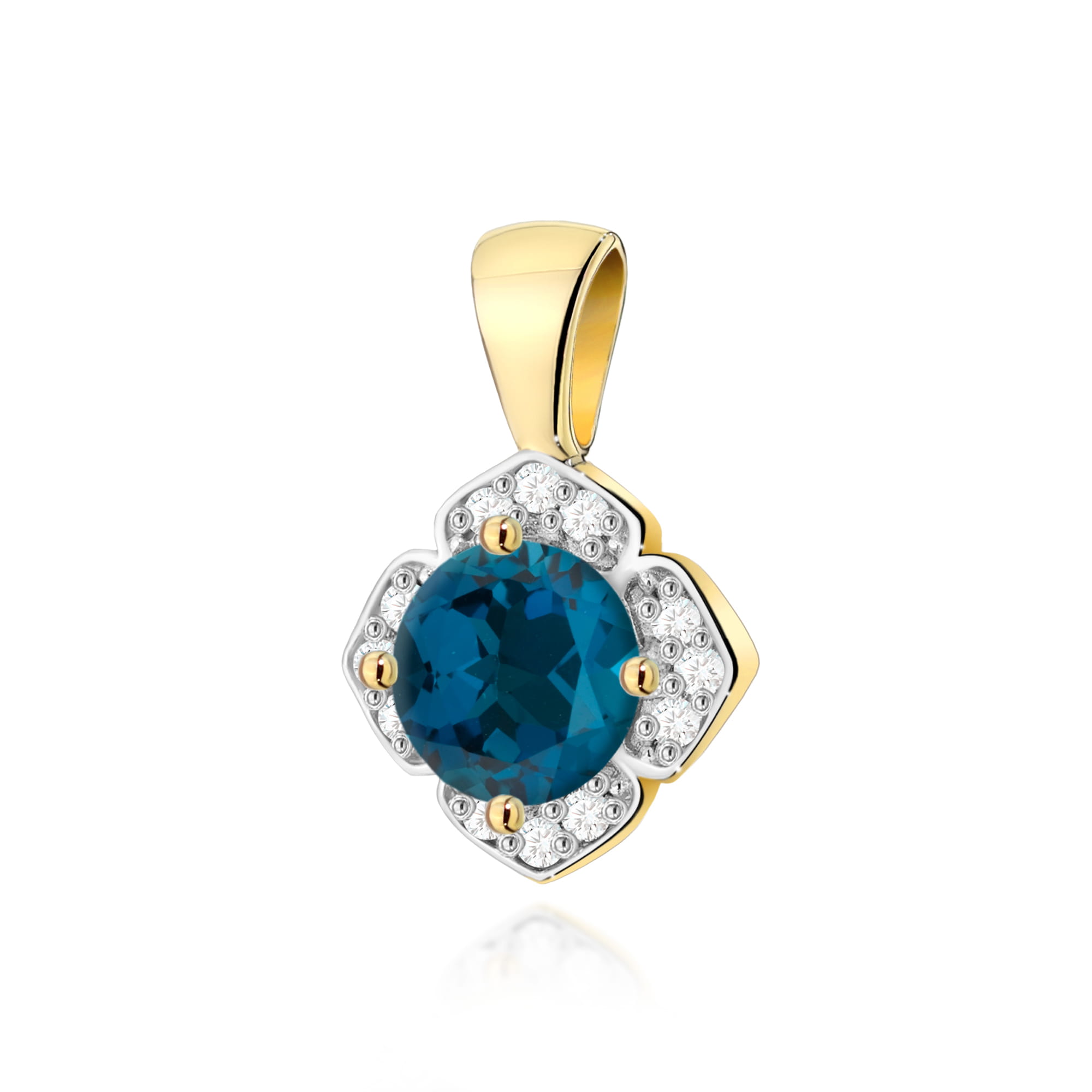 Zawieszka Z0571 Topaz London Blue 0,50ct żółte złoto 1 Zawieszka Z0571 Topaz London Blue 0