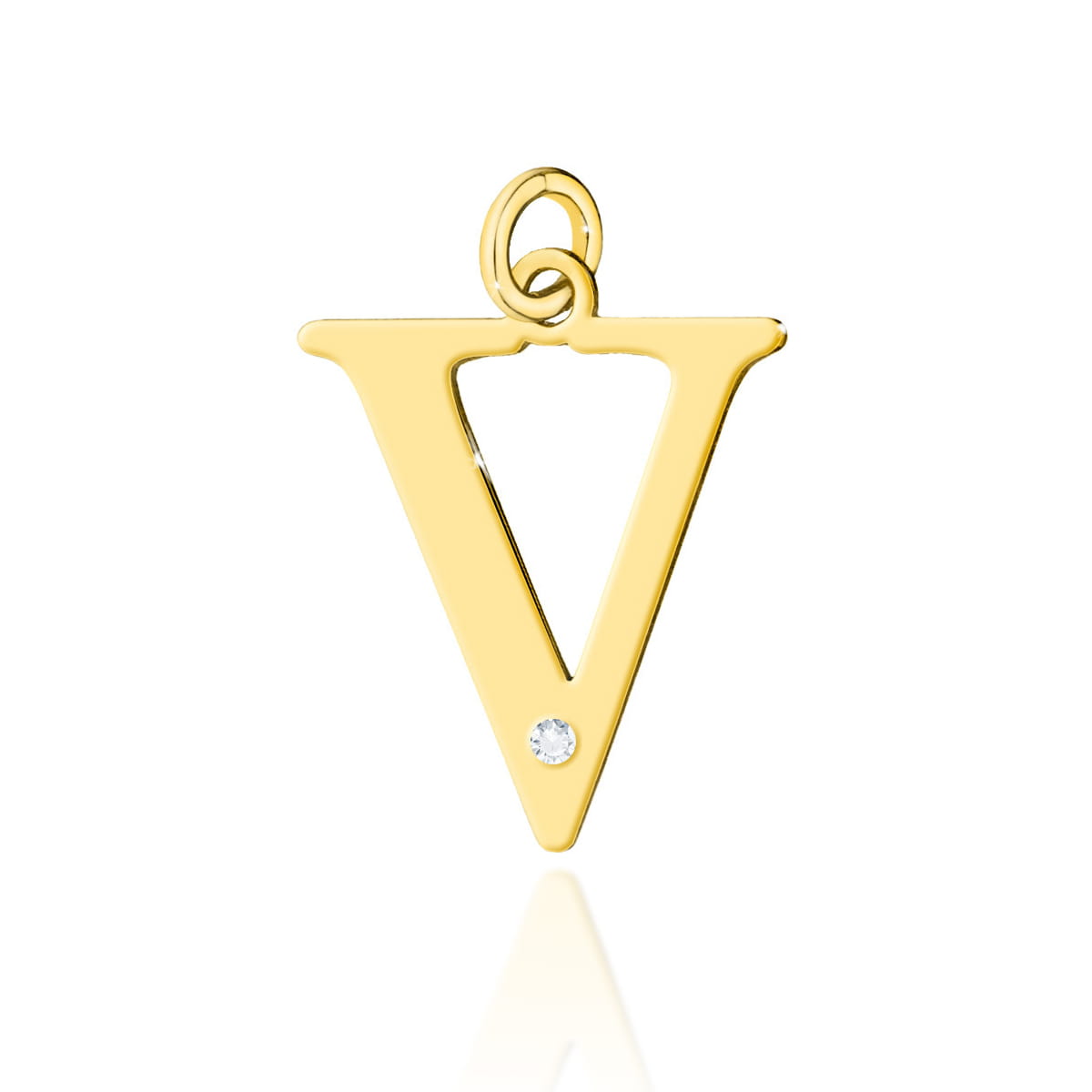 Zawieszka Diament 0,005ct żółte złoto 1 Zawieszka Z070 Diament 0