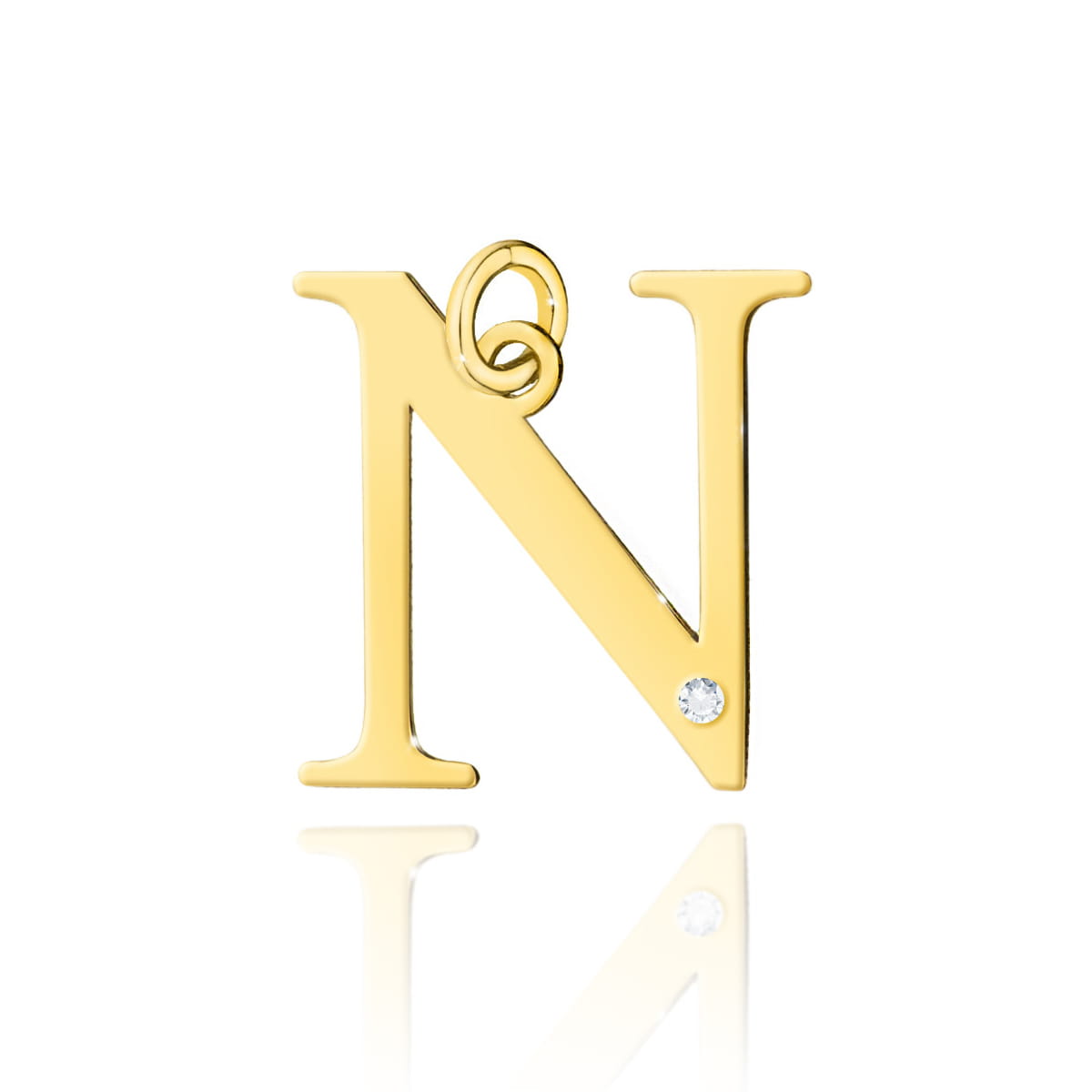 Zawieszka Diament 0,005ct żółte złoto 1 Zawieszka Z070 Diament 0