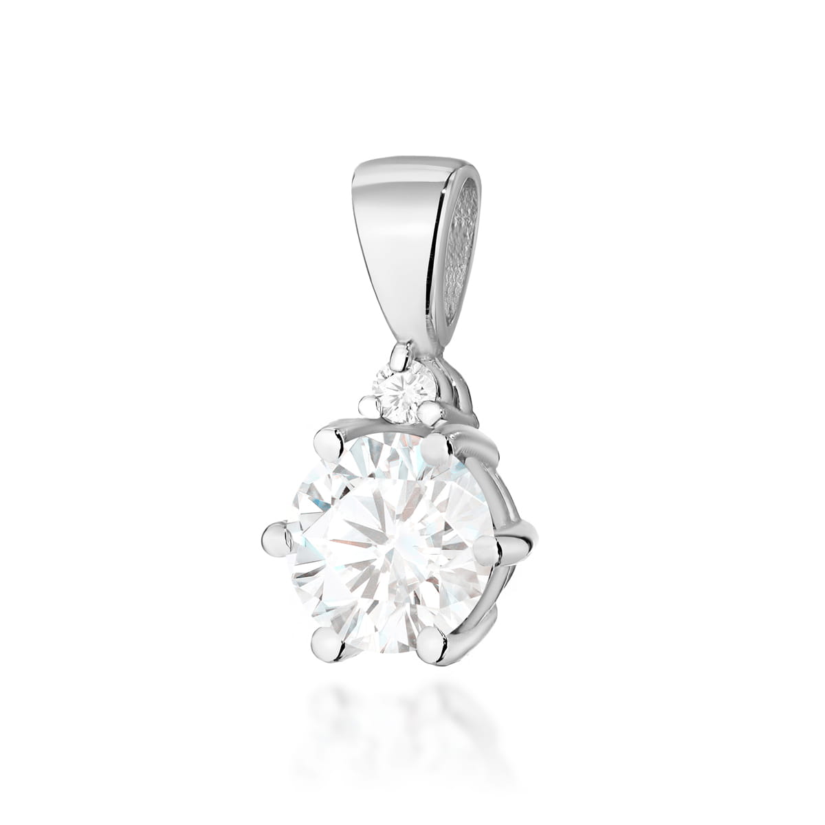 Zawieszka Biały Szafir 0,60ct białe złoto 1 Zawieszka Z076 Biały Szafir 0