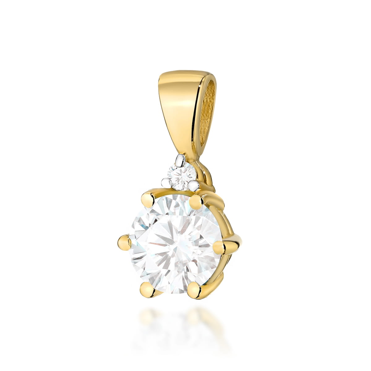 Zawieszka Biały Szafir 0,60ct żółte złoto 1 Zawieszka Z076 Biały Szafir 0