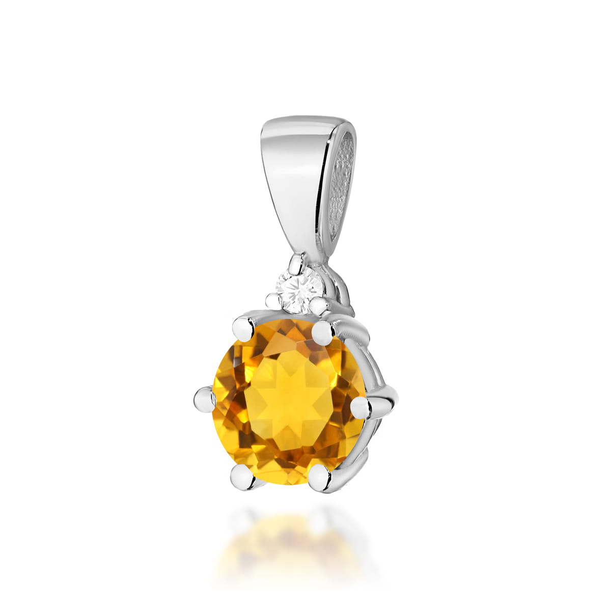 Zawieszka Cytryn 0,50ct białe złoto 1 Zawieszka Z076 Cytryn 0