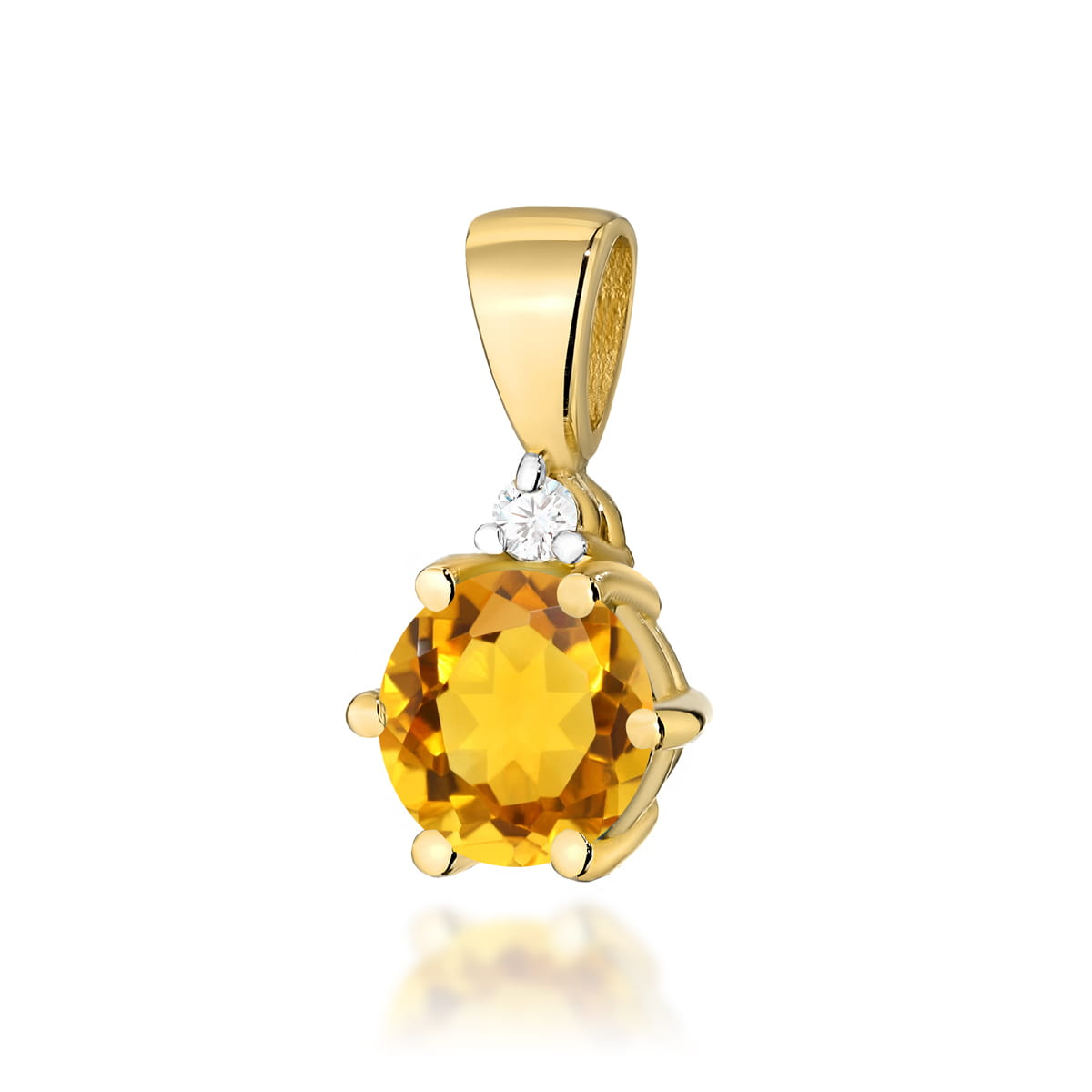 Zawieszka Cytryn 0,50ct żółte złoto 1 Zawieszka Z076 Cytryn 0