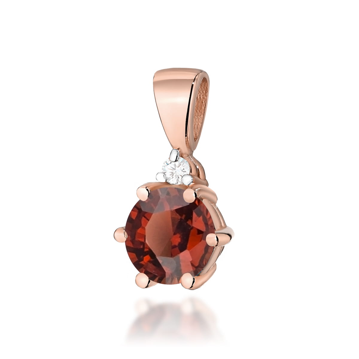 Zawieszka Granat 0,60ct różowe złoto 1 Zawieszka Z076 Granat 0