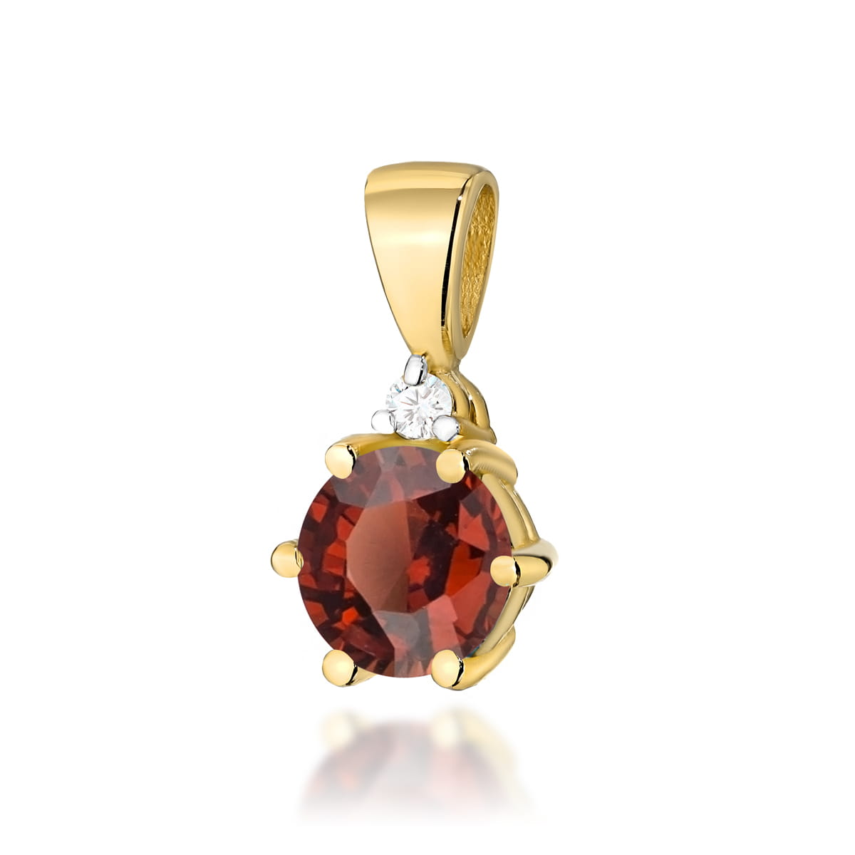 Zawieszka Granat 0,60ct żółte złoto 1 Zawieszka Z076 Granat 0