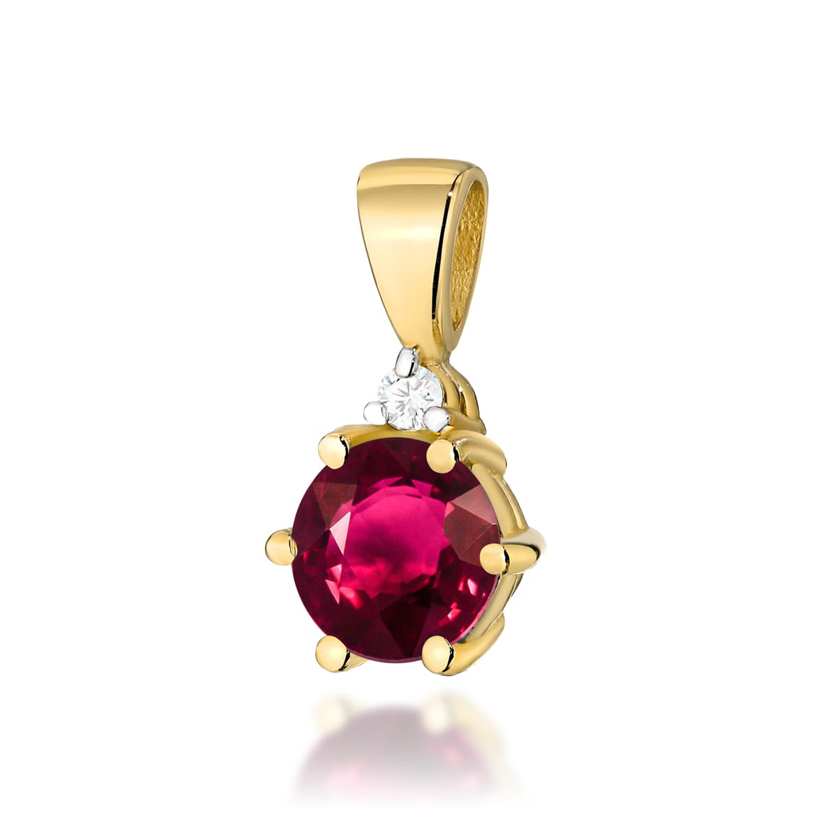 Zawieszka Rubin 0,60ct żółte złoto 1 Zawieszka Z076 Rubin 0