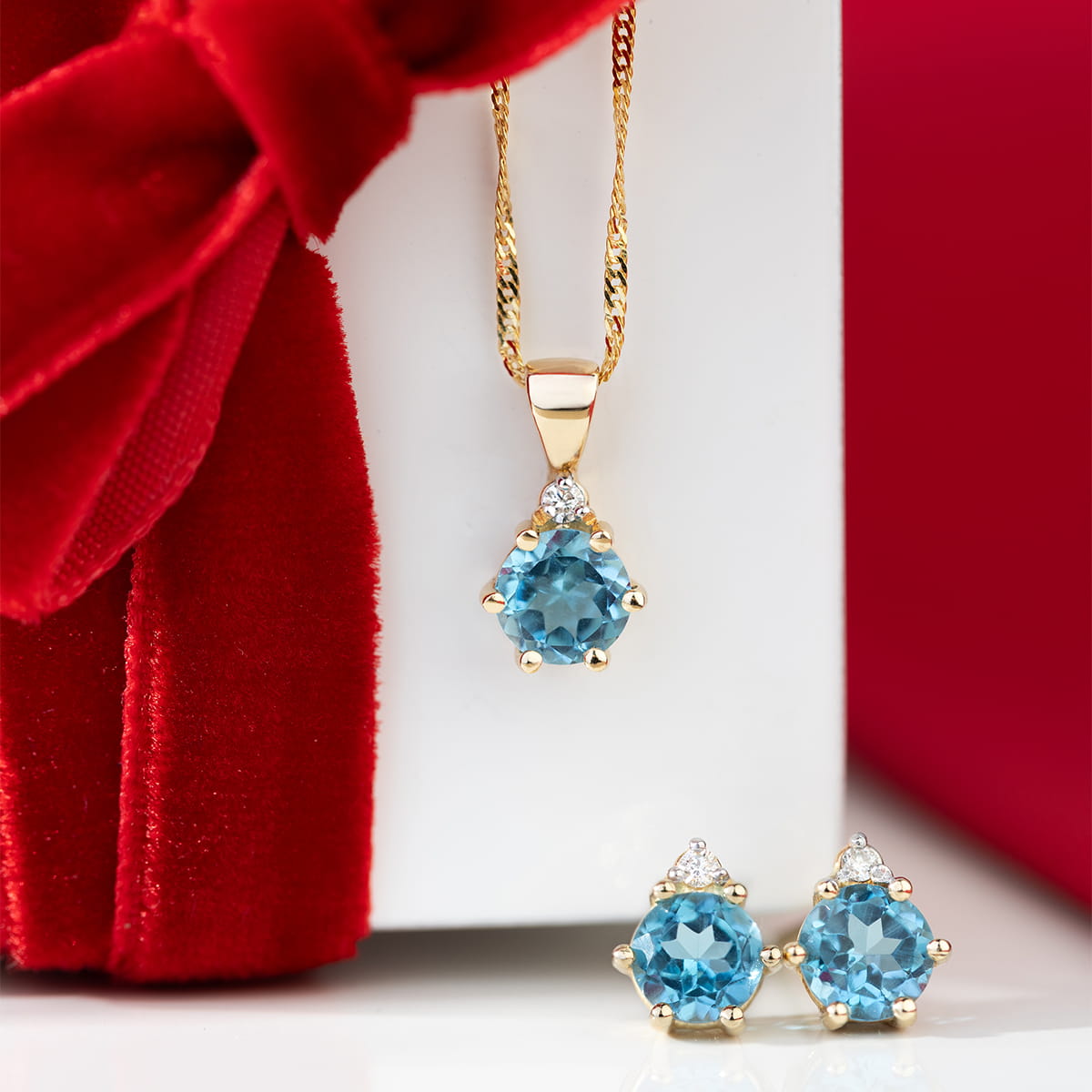 Zawieszka Topaz 0,50ct żółte złoto 4 Zawieszka Topaz 0,50ct żółte złoto - obrazek 4