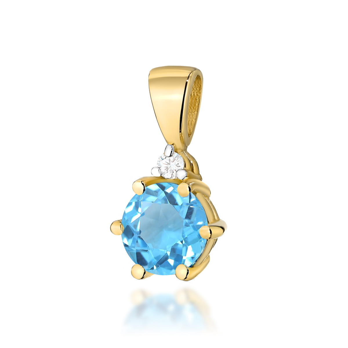 Zawieszka Topaz 0,50ct żółte złoto 1 Zawieszka Z076 Topaz 0
