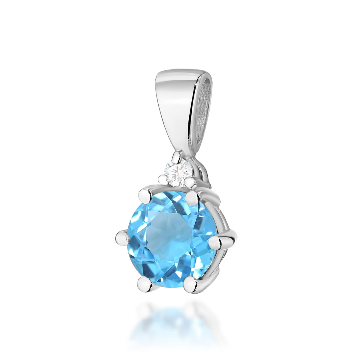 Zawieszka Topaz 0,60ct białe złoto 1 Zawieszka Z076 Topaz 0