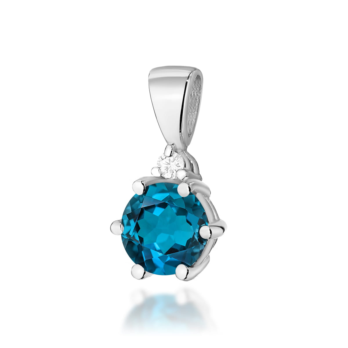Zawieszka Topaz London Blue 0,50ct białe złoto 1 Zawieszka Z076 Topaz London Blue 0