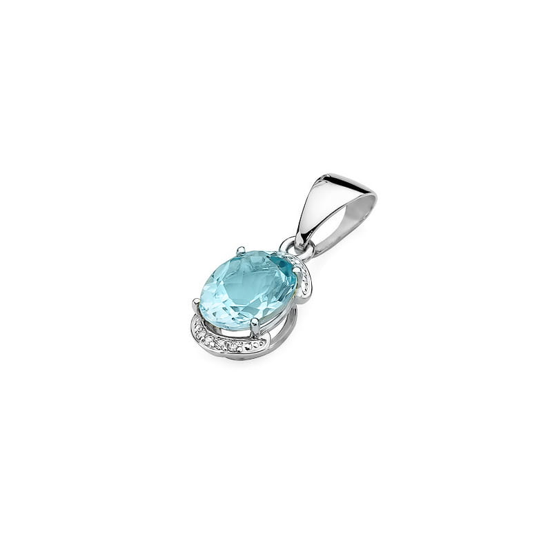 Zawieszka Topaz 3,00ct białe złoto 2 00ct białe złoto Jubiler Kraków BigDIAMOND
