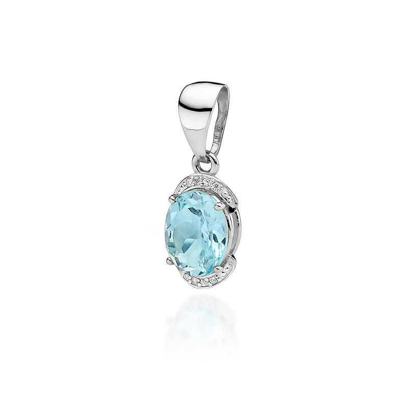 Zawieszka Topaz 3,00ct białe złoto 1 Zawieszka Z150 Topaz 3