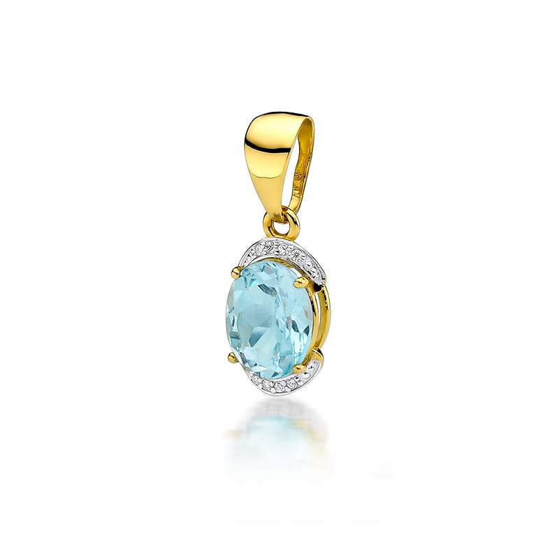 Zawieszka Topaz 3,00ct żółte złoto 1 Zawieszka Z150 Topaz 3