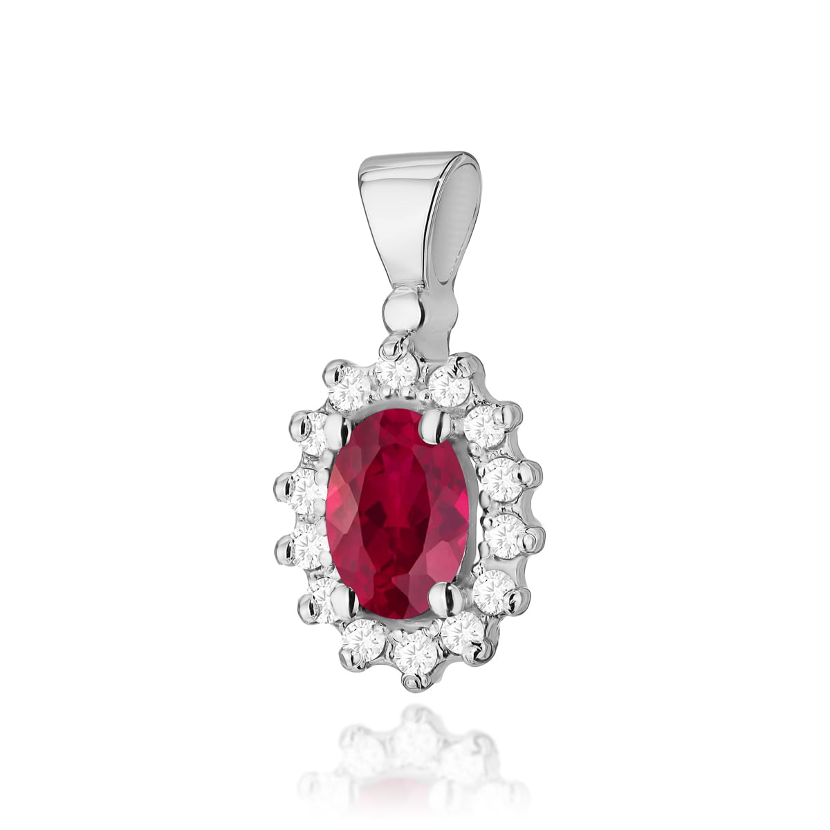 Zawieszka Rubin 0,60ct białe złoto 1 Zawieszka Z182 Rubin 0