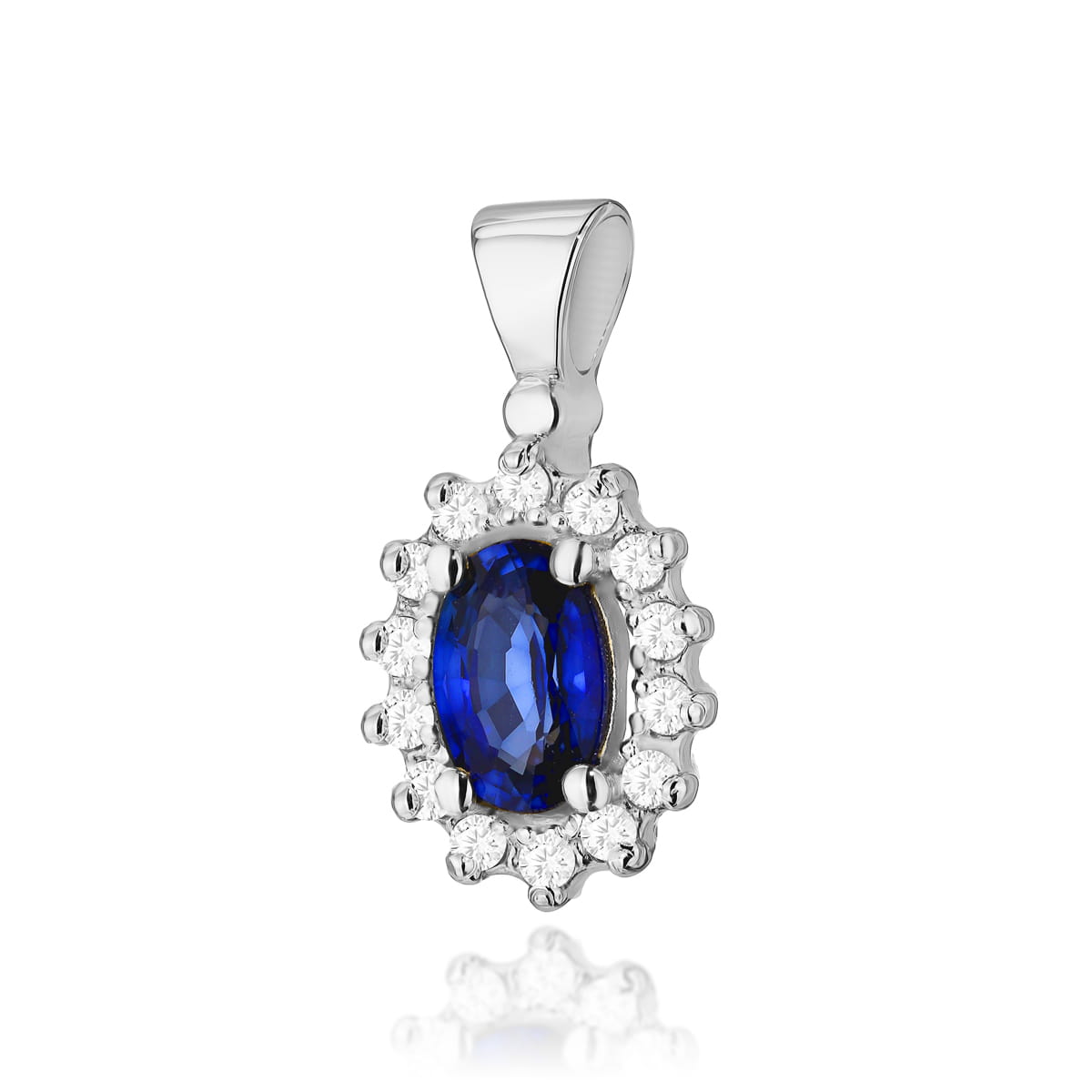 Zawieszka Szafir 0,70ct białe złoto 1 Zawieszka Z182 Szafir 0