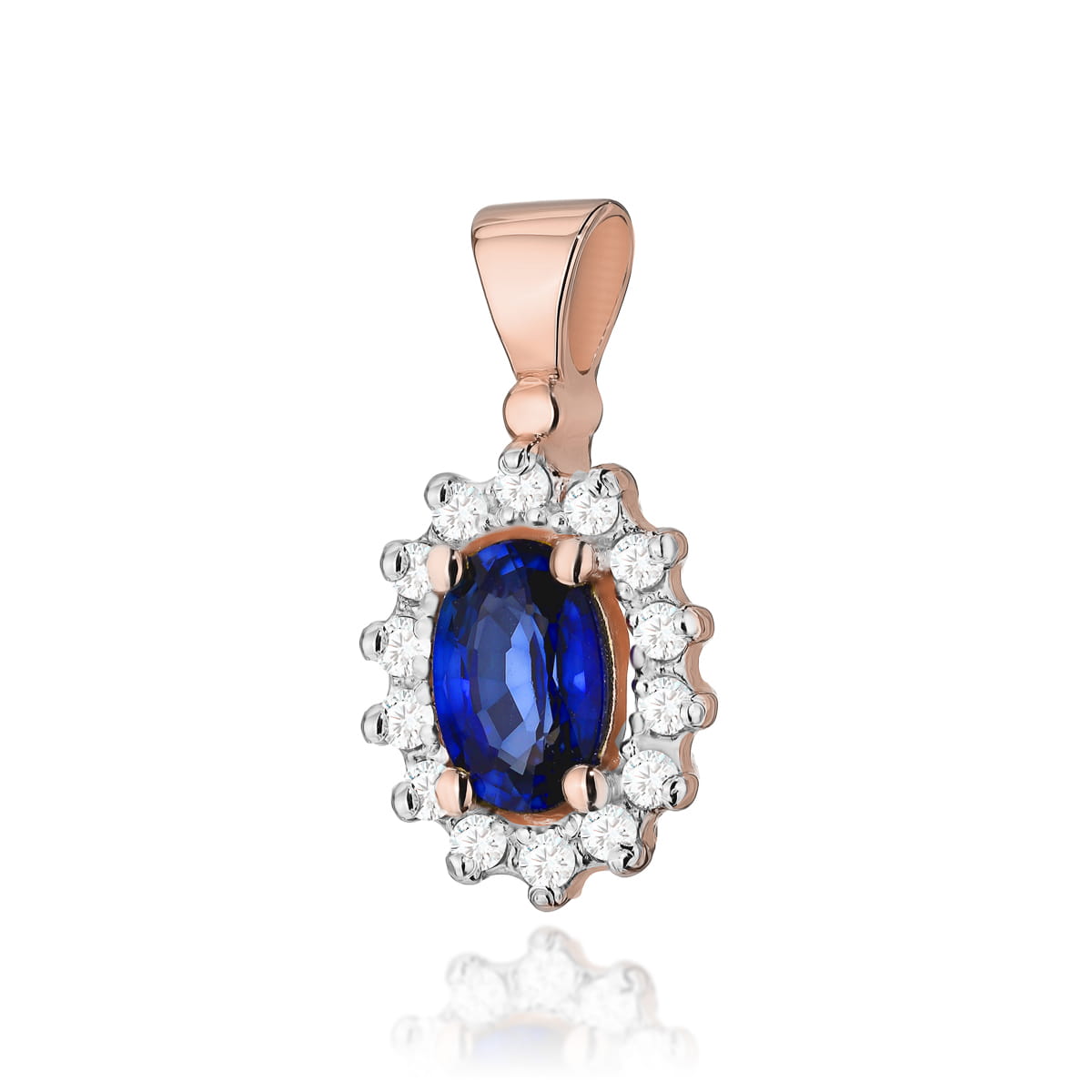 Zawieszka Szafir 0,70ct różowe złoto 1 Zawieszka Z182 Szafir 0