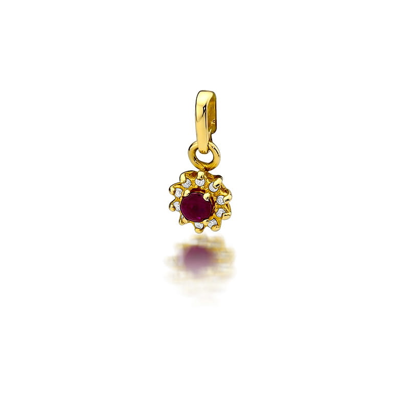 Zawieszka Rubin 0,15ct żółte złoto 1 Zawieszka Z185 Rubin 0