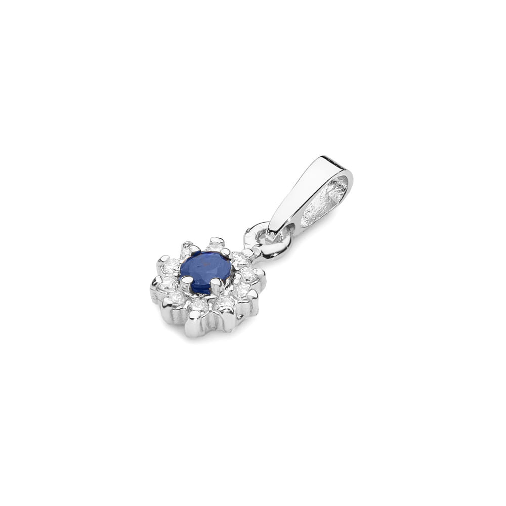 Zawieszka Szafir 0,15ct białe złoto 2 15ct białe złoto Jubiler Kraków BigDIAMOND