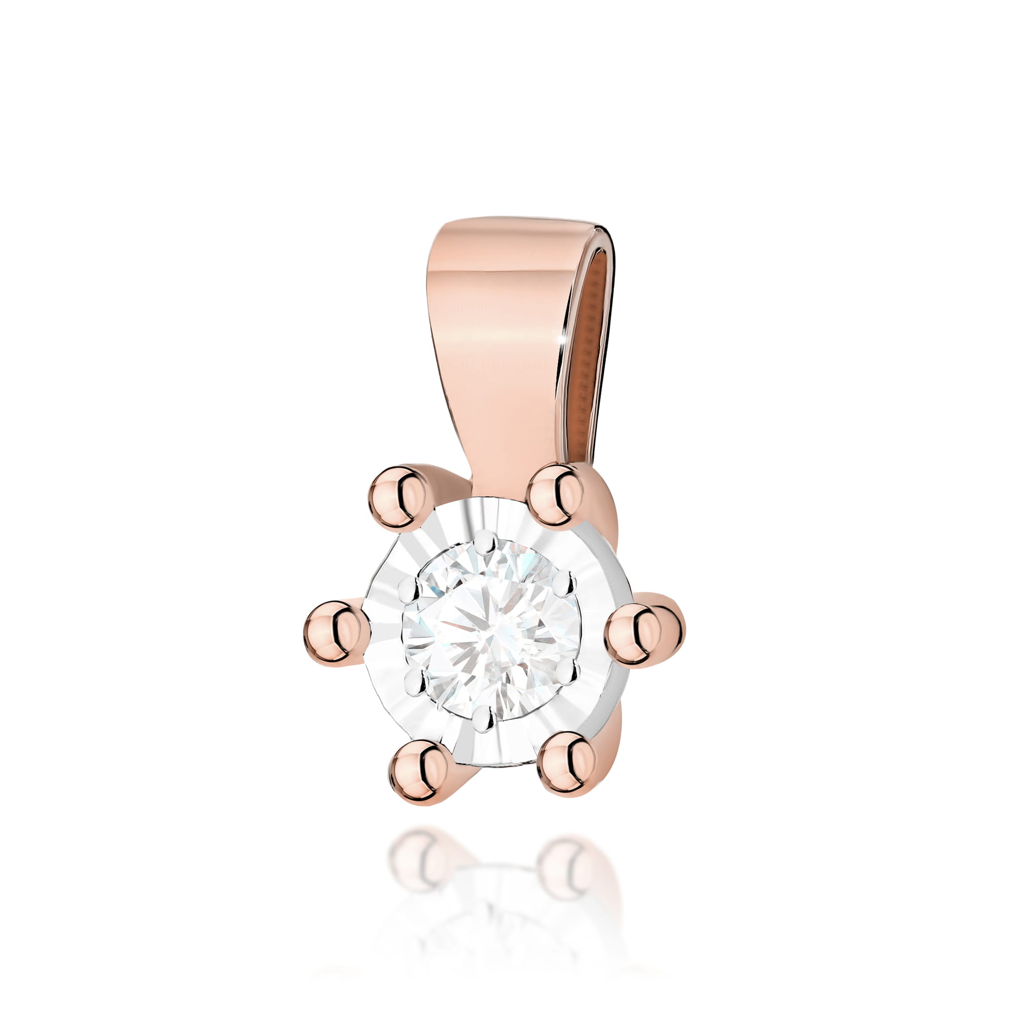 Zawieszka Z222BT Diament 0,08ct różowe złoto 1 Zawieszka Z222BT Diament 0