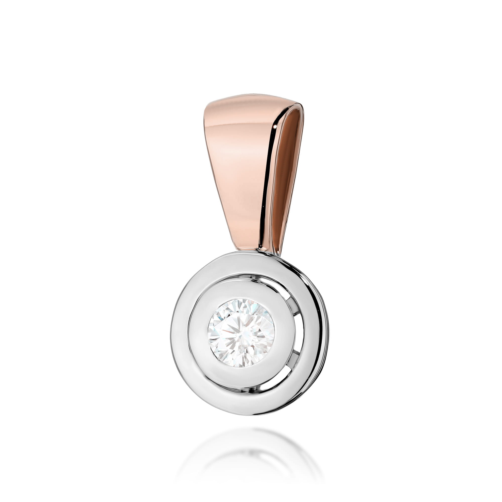 Zawieszka Diament 0,10ct różowe złoto 1 Zawieszka Z294 Diament 0
