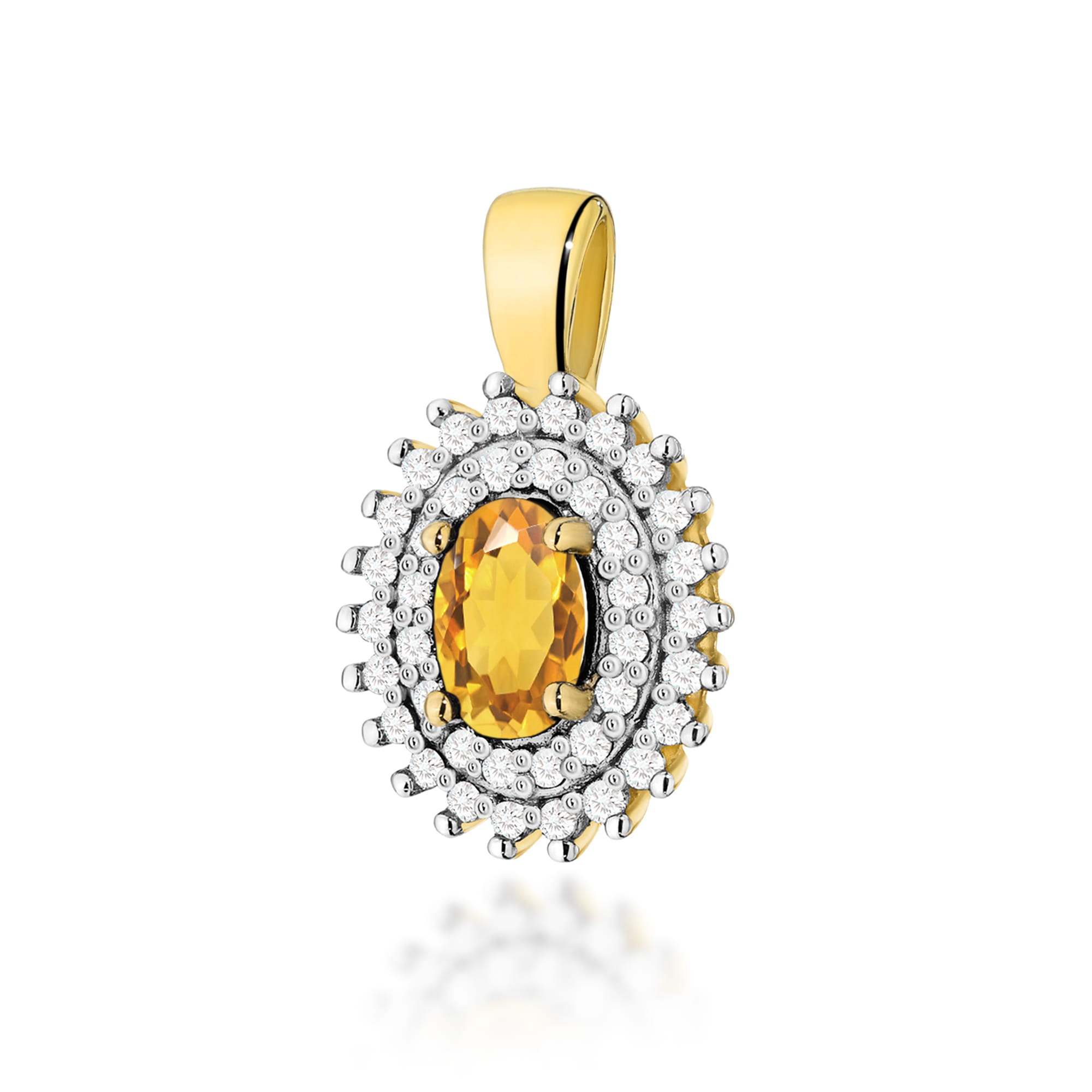 Zawieszka Cytryn 0,60ct żółte złoto 1 Zawieszka Z303 Cytryn 0