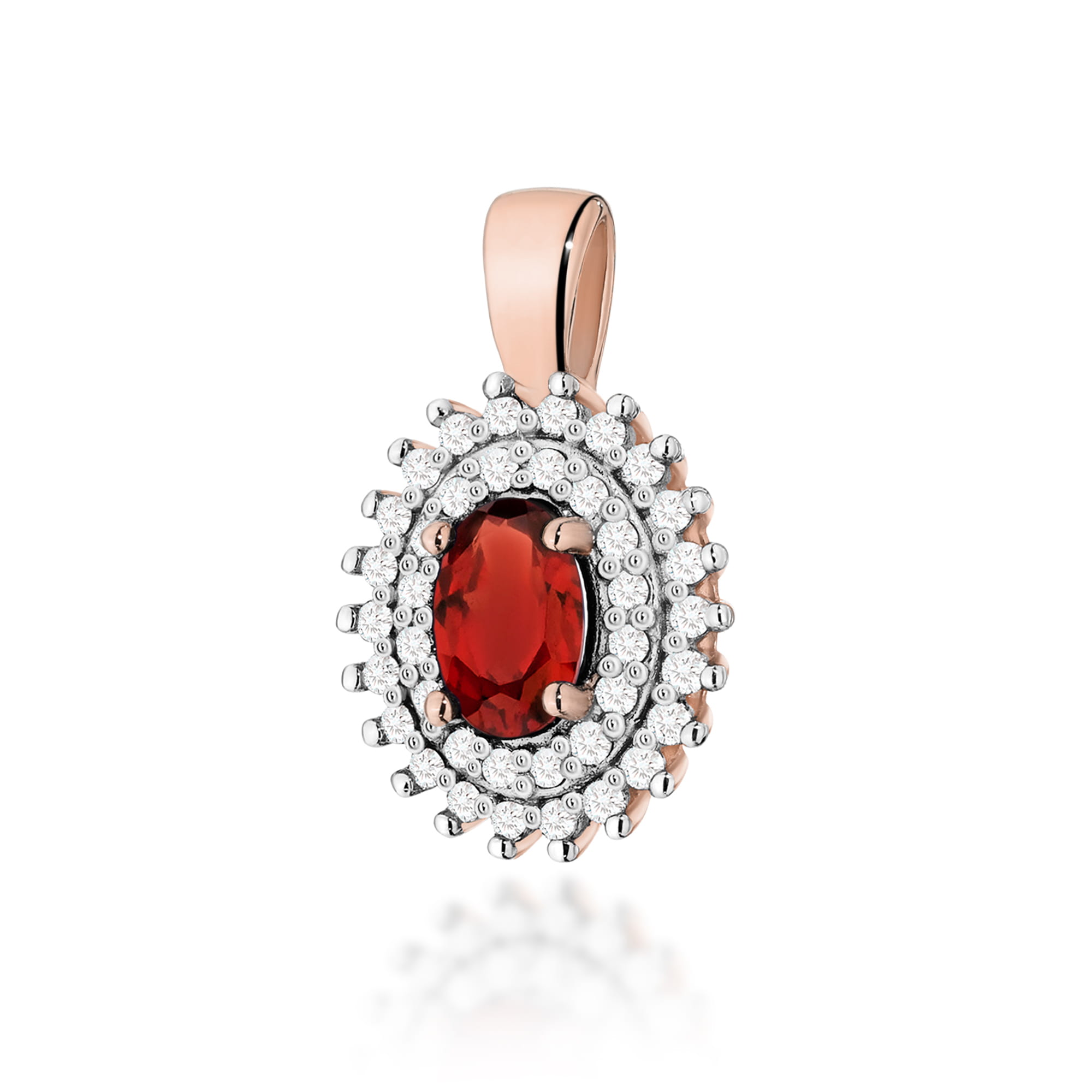 Zawieszka Granat 0,50ct różowe złoto 1 Zawieszka Z303 Granat 0