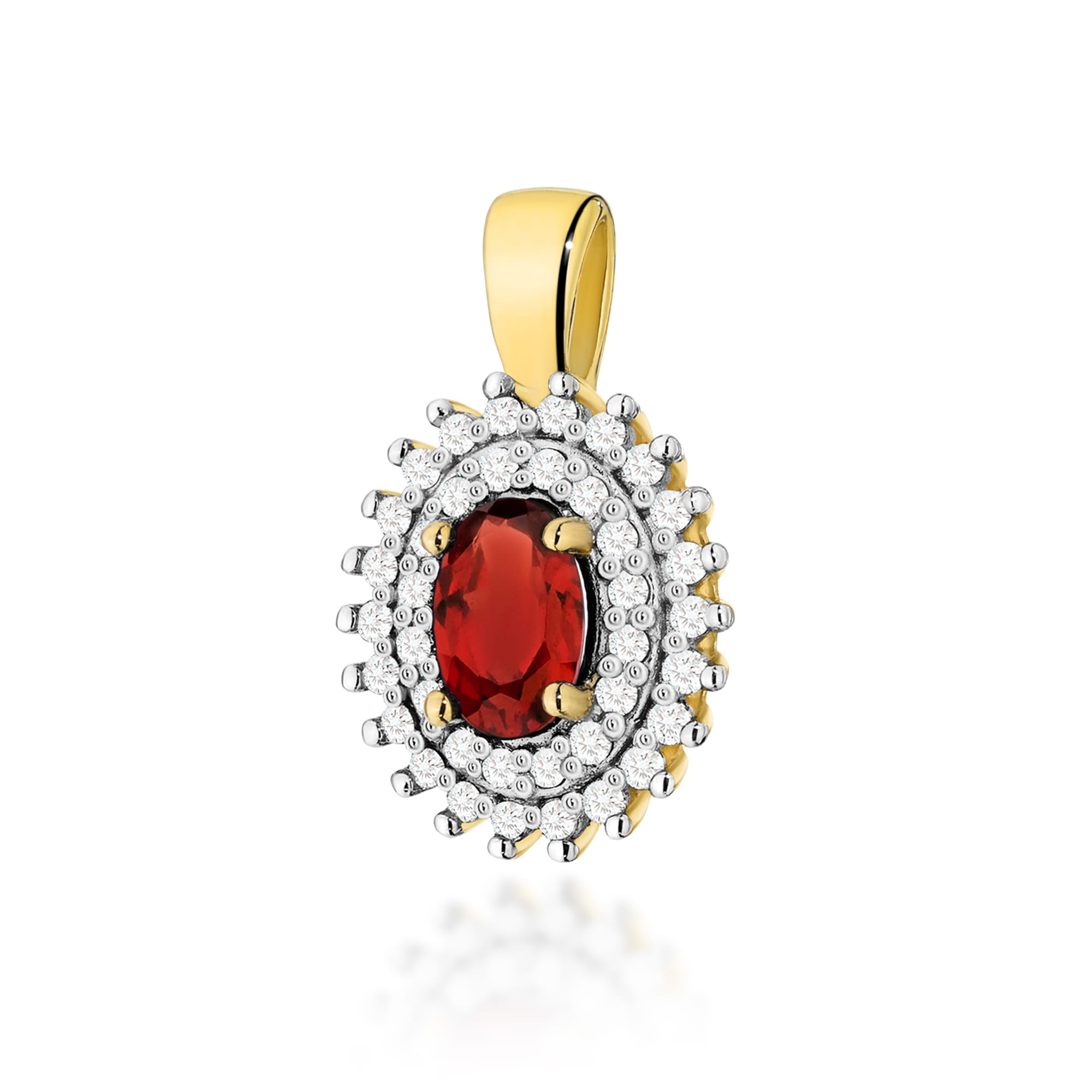 Zawieszka Granat 0,50ct żółte złoto 1 Zawieszka Z303 Granat 0