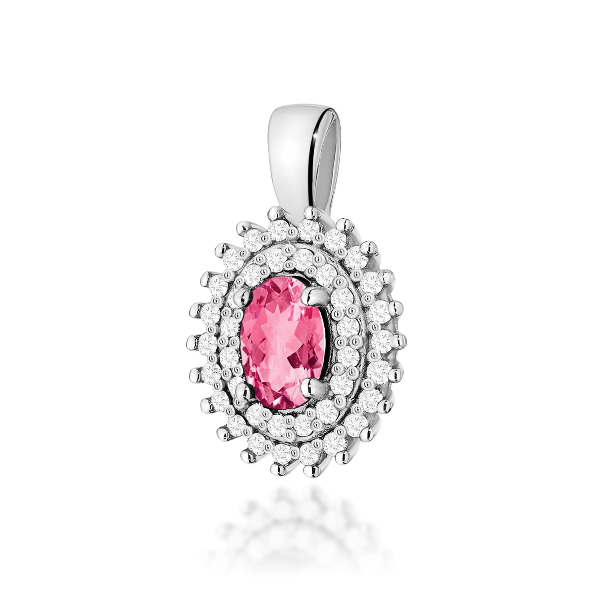 Zawieszka Różowy Topaz 0,50ct białe złoto 1 Zawieszka Z303 Różowy Topaz 0