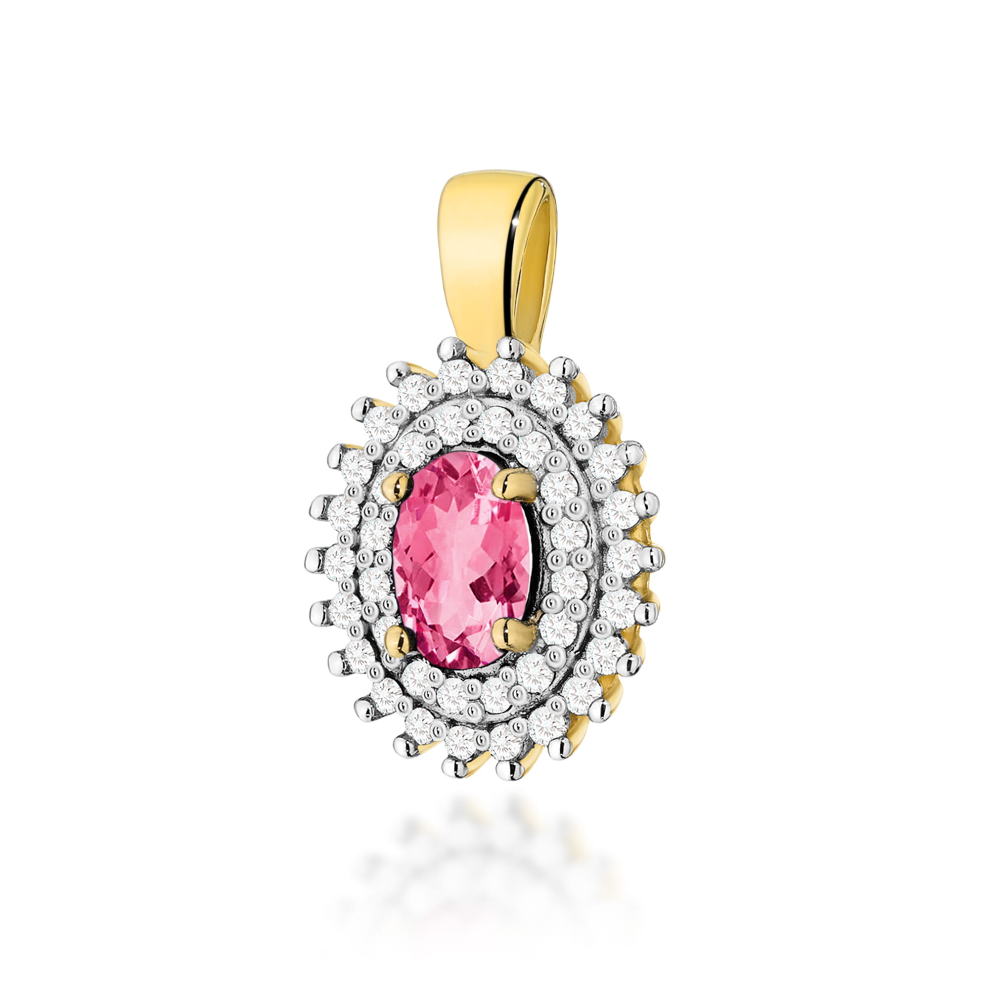 Zawieszka Różowy Topaz 0,50ct żółte złoto 1 Zawieszka Z303 Różowy Topaz 0