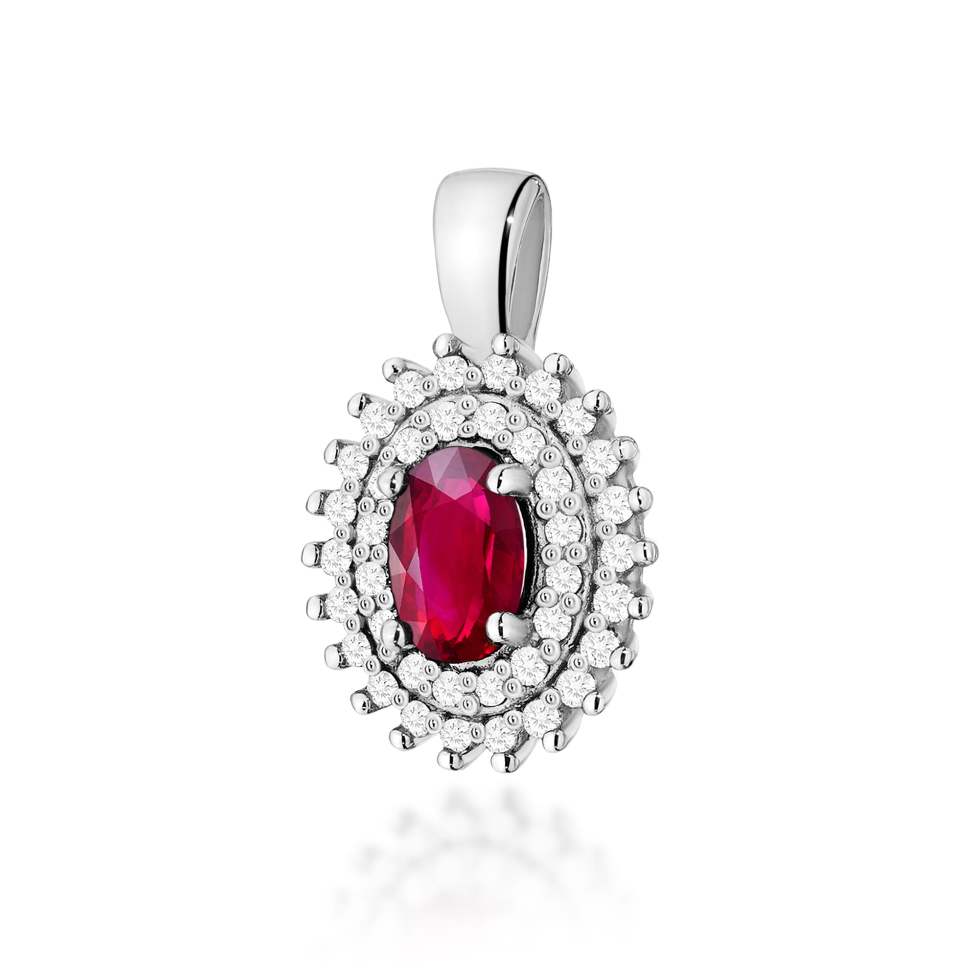 Zawieszka Rubin 0,60ct białe złoto 1 Zawieszka Z303 Rubin 0