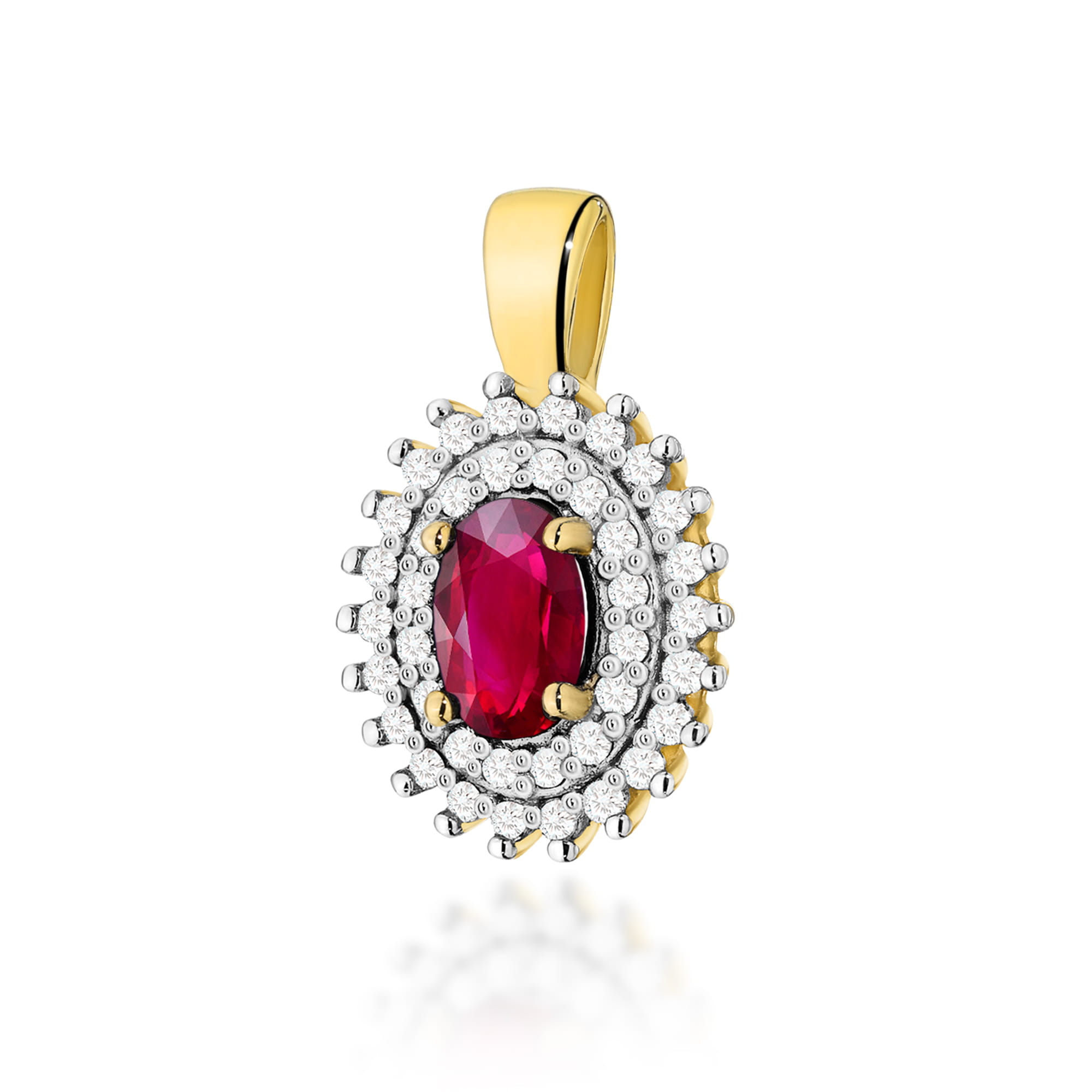 Zawieszka Rubin 0,60ct żółte złoto 1 Zawieszka Z303 Rubin 0