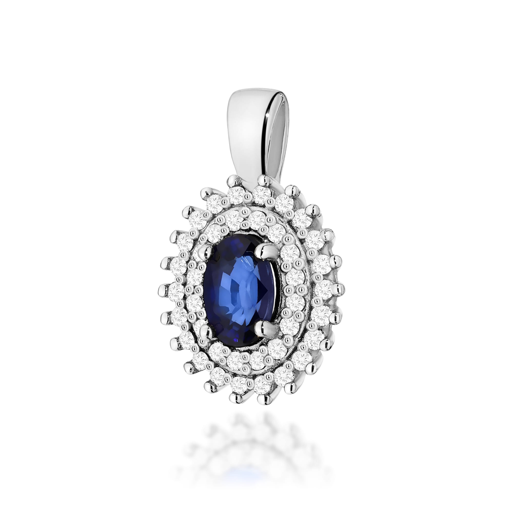 Zawieszka Szafir 0,70ct białe złoto 1 Zawieszka Z303 Szafir 0