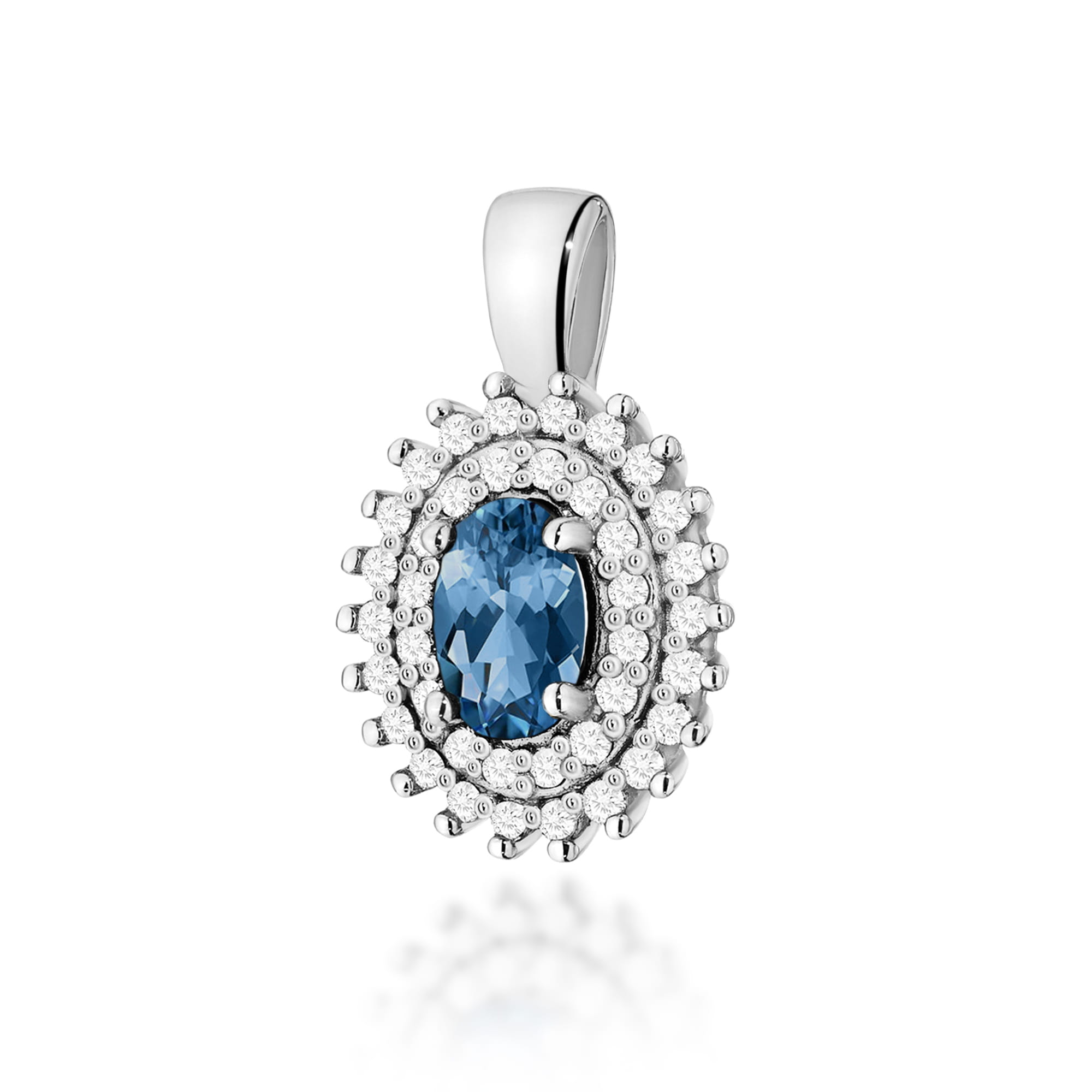 Zawieszka Topaz London Blue 0,50ct białe złoto 1 Zawieszka Z303 Topaz London Blue 0