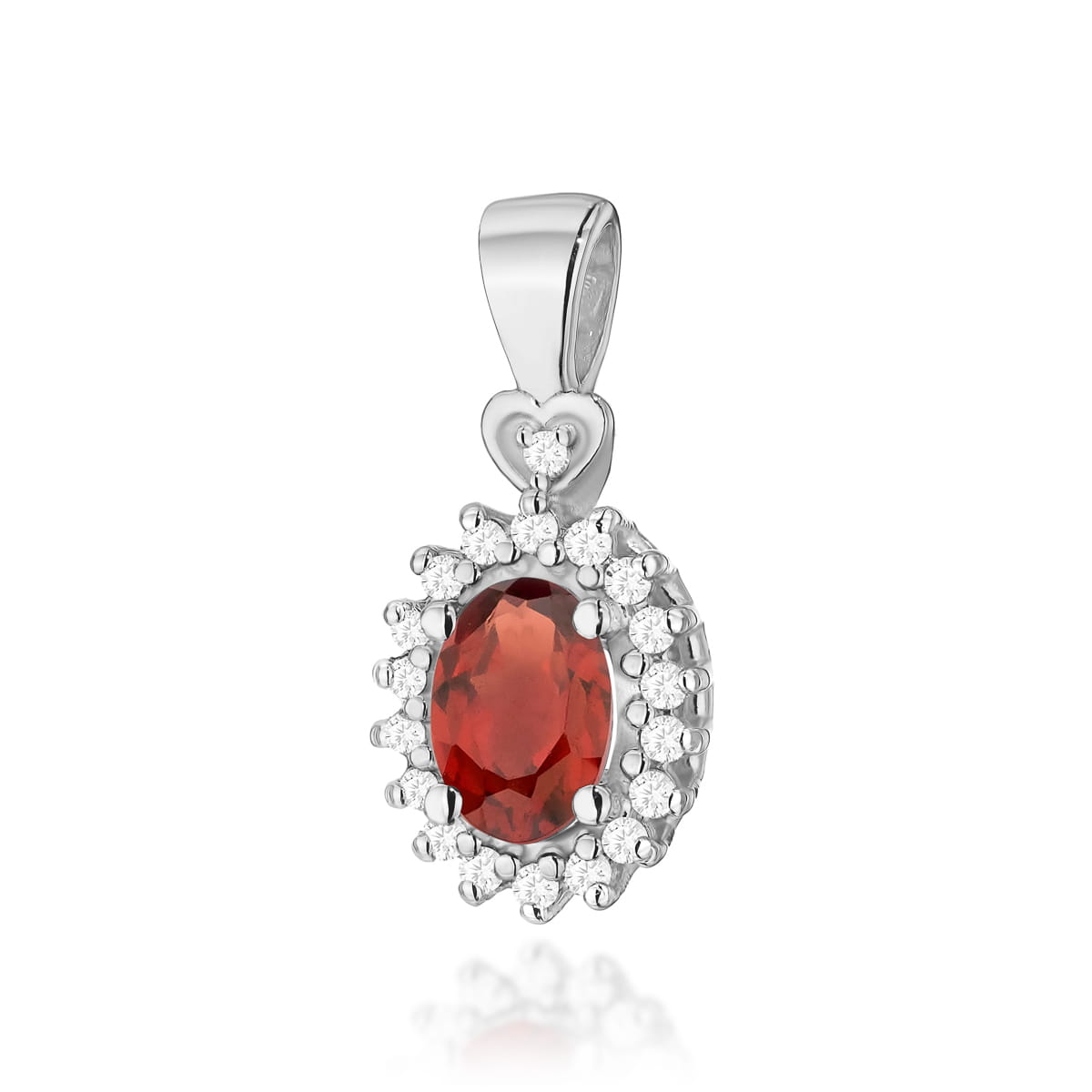 Zawieszka Granat 0,50ct białe złoto 1 Zawieszka Z312 Granat 0