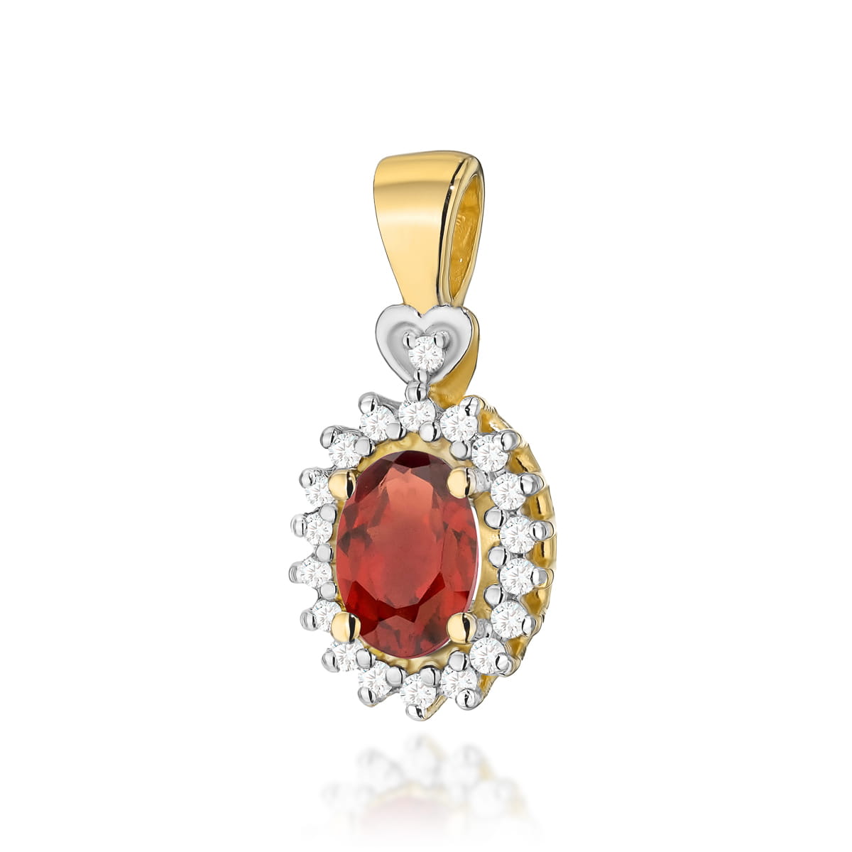 Zawieszka Granat 0,50ct żółte złoto 1 Zawieszka Z312 Granat 0