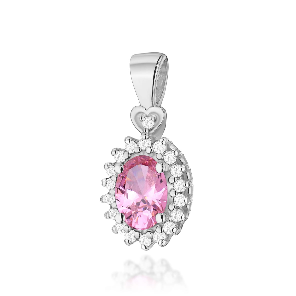 Zawieszka Różowy Topaz 0,50ct białe złoto 1 Zawieszka Z312 Różowy Topaz 0