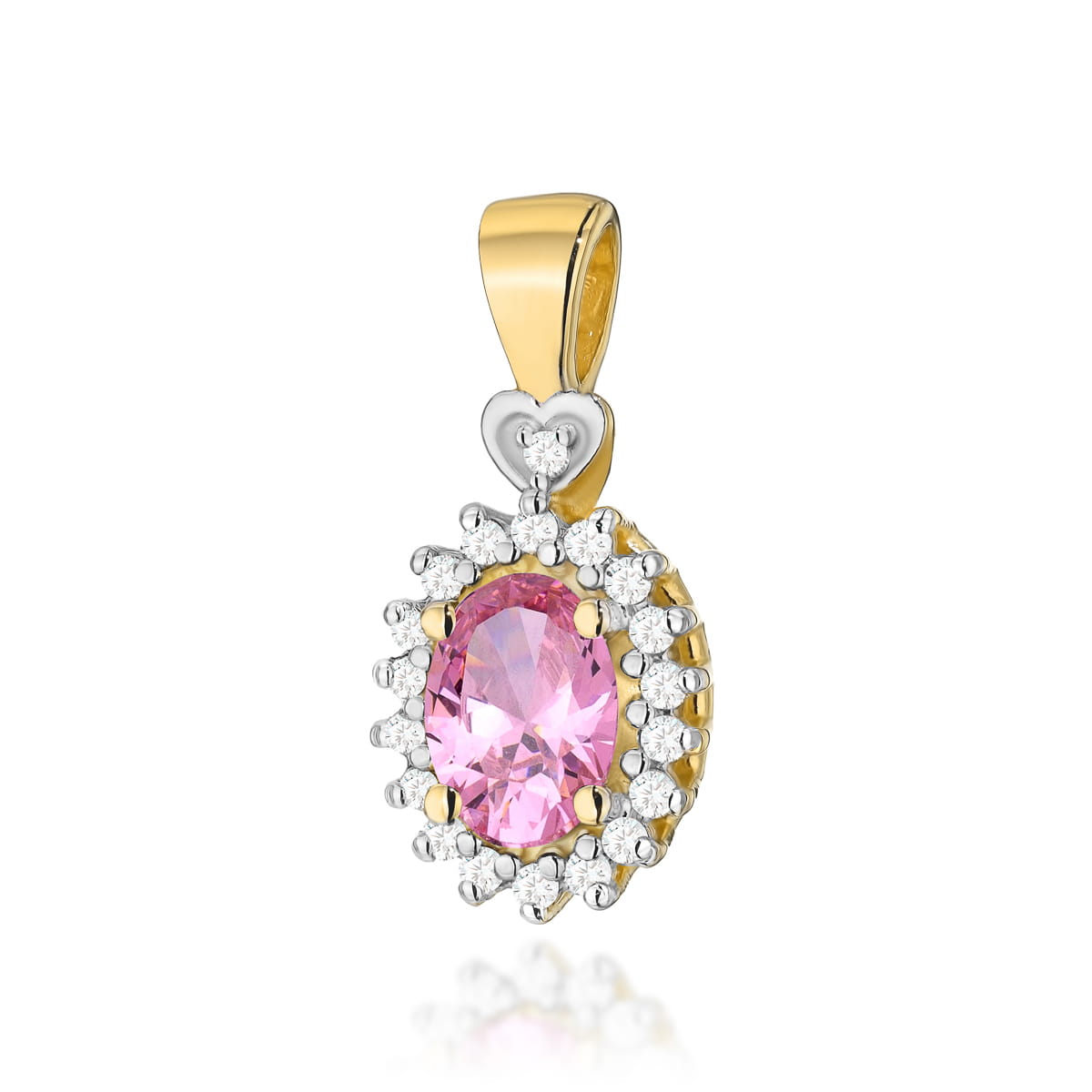 Zawieszka Różowy Topaz 0,50ct żółte złoto 1 Zawieszka Z312 Różowy Topaz 0