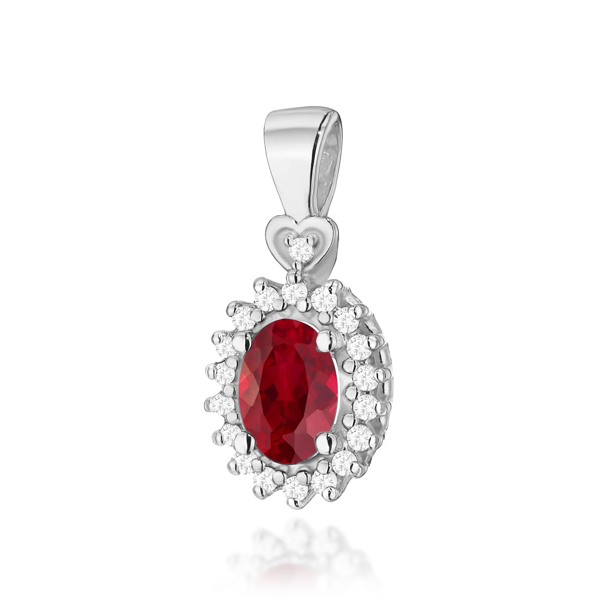 Zawieszka Rubin 0,60ct białe złoto 1 Zawieszka Z312 Rubin 0