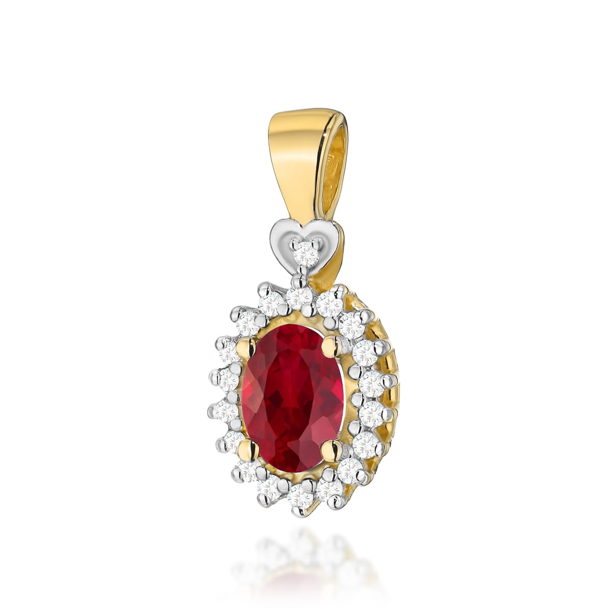 Zawieszka Rubin 0,60ct żółte złoto 1 Zawieszka Z312 Rubin 0