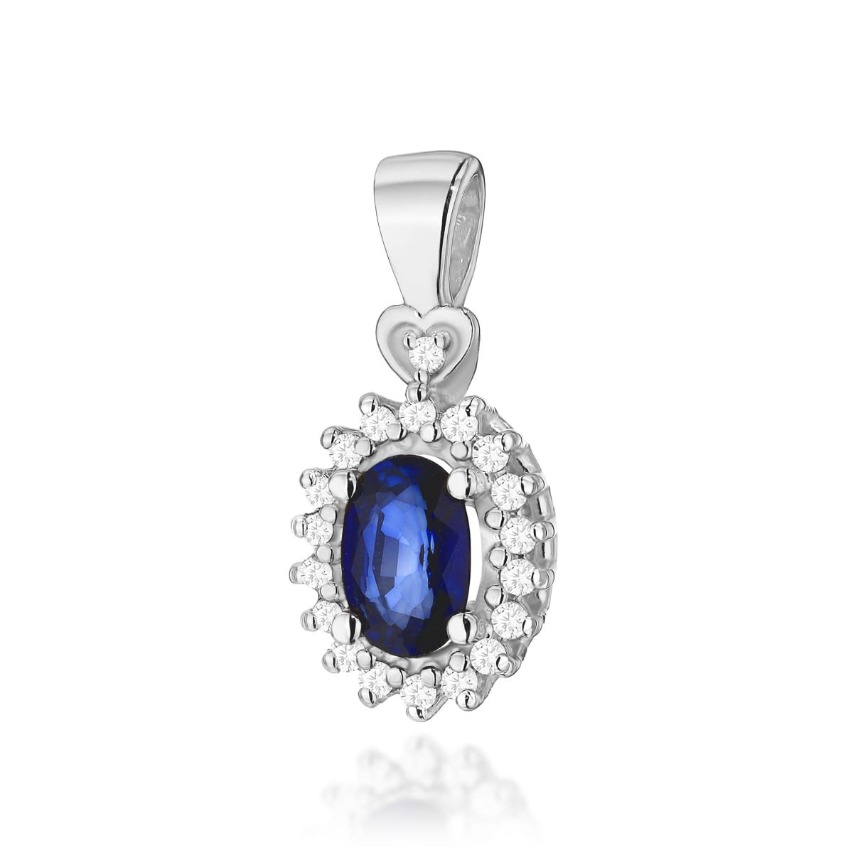 Zawieszka Szafir 0,70ct białe złoto 1 Zawieszka Z312 Szafir 0