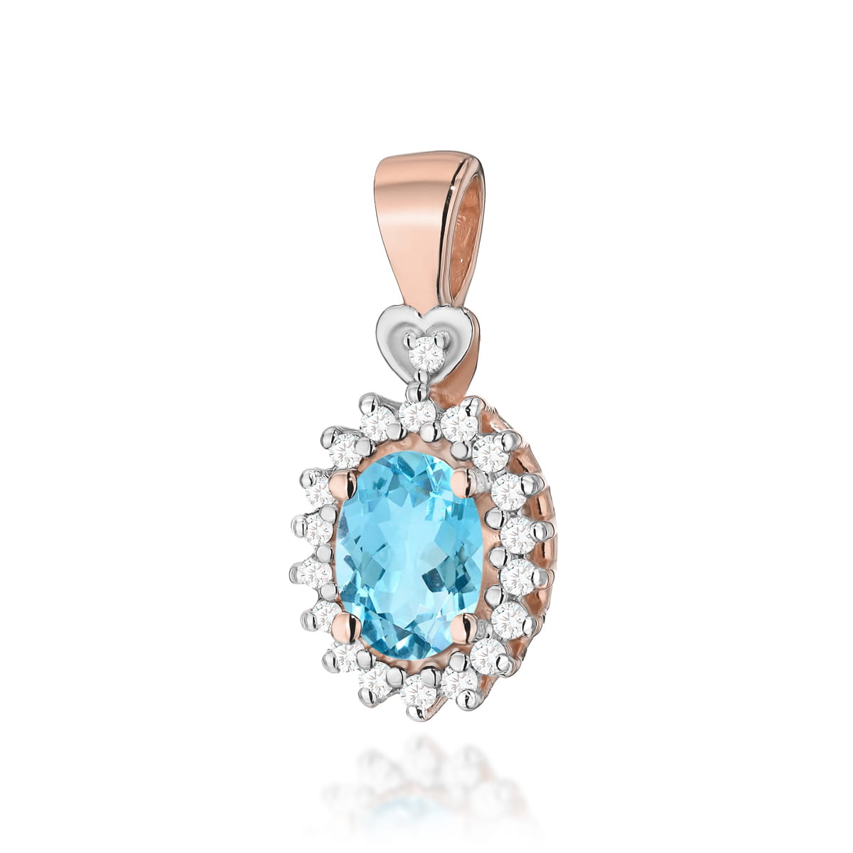 Zawieszka Topaz 0,50ct różowe złoto 1 Zawieszka Z312 Topaz 0