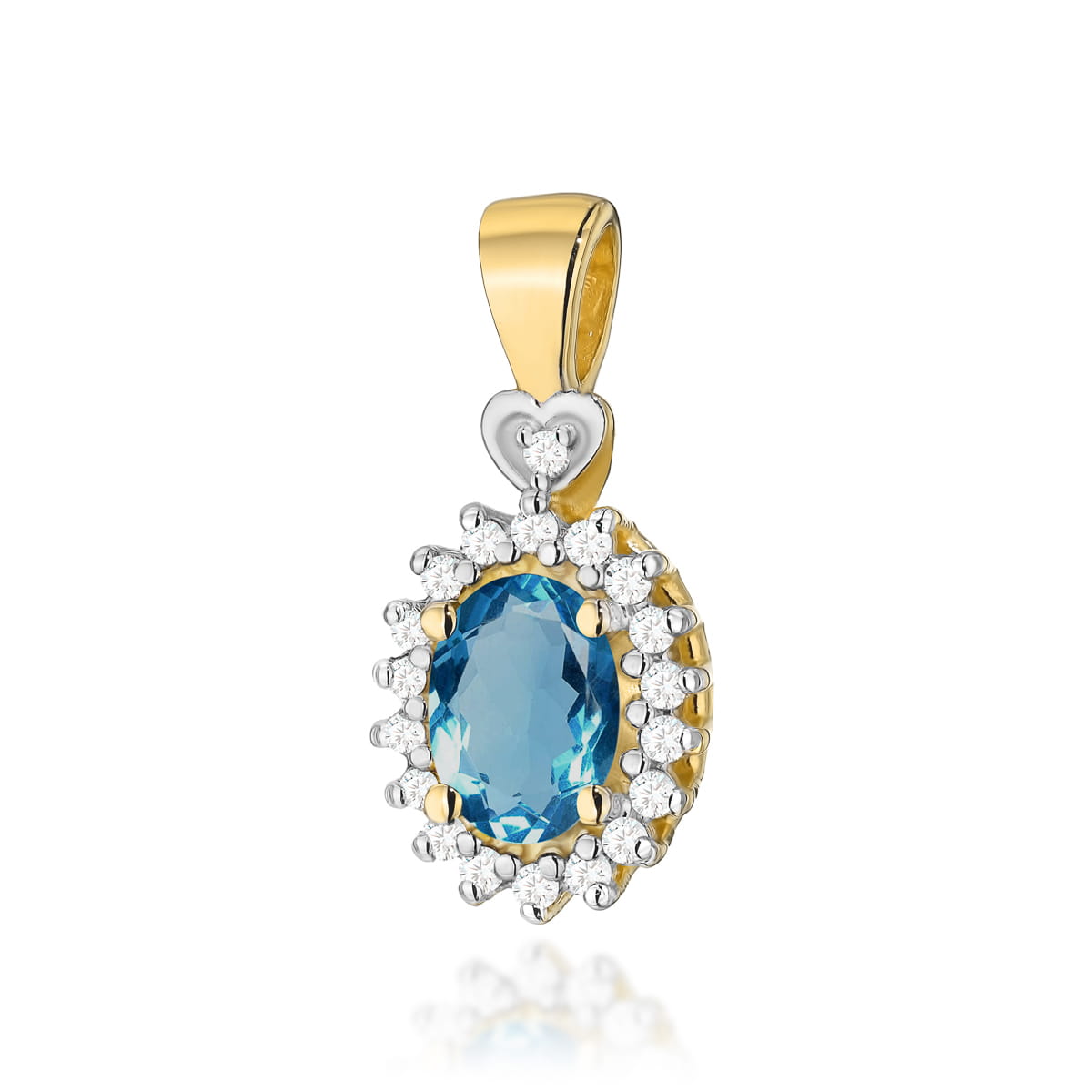 Zawieszka Topaz London Blue 0,50ct żółte złoto 1 Zawieszka Z312 Topaz London Blue 0