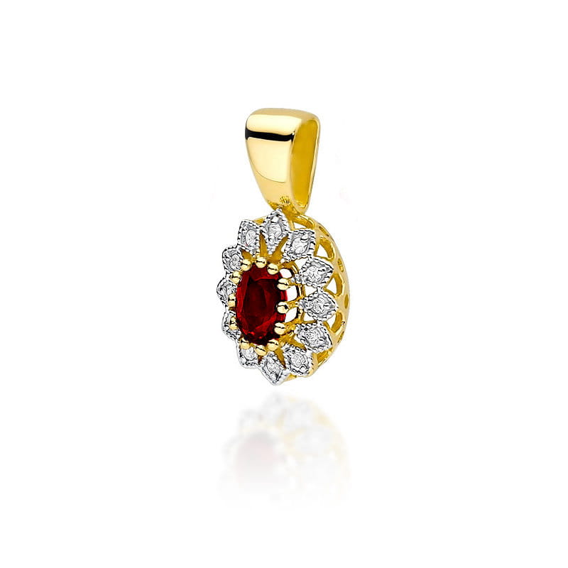 Zawieszka Rubin 0,60ct żółte złoto 1 Zawieszka Z354 Rubin 0