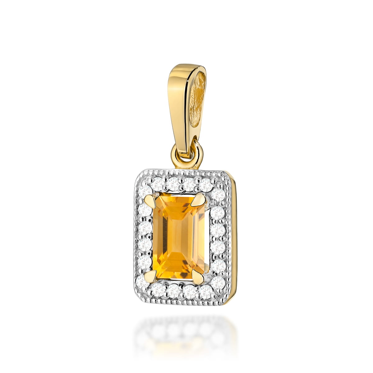 Zawieszka Cytryn 0,60ct żółte złoto 1 Zawieszka Z422 Cytryn 0