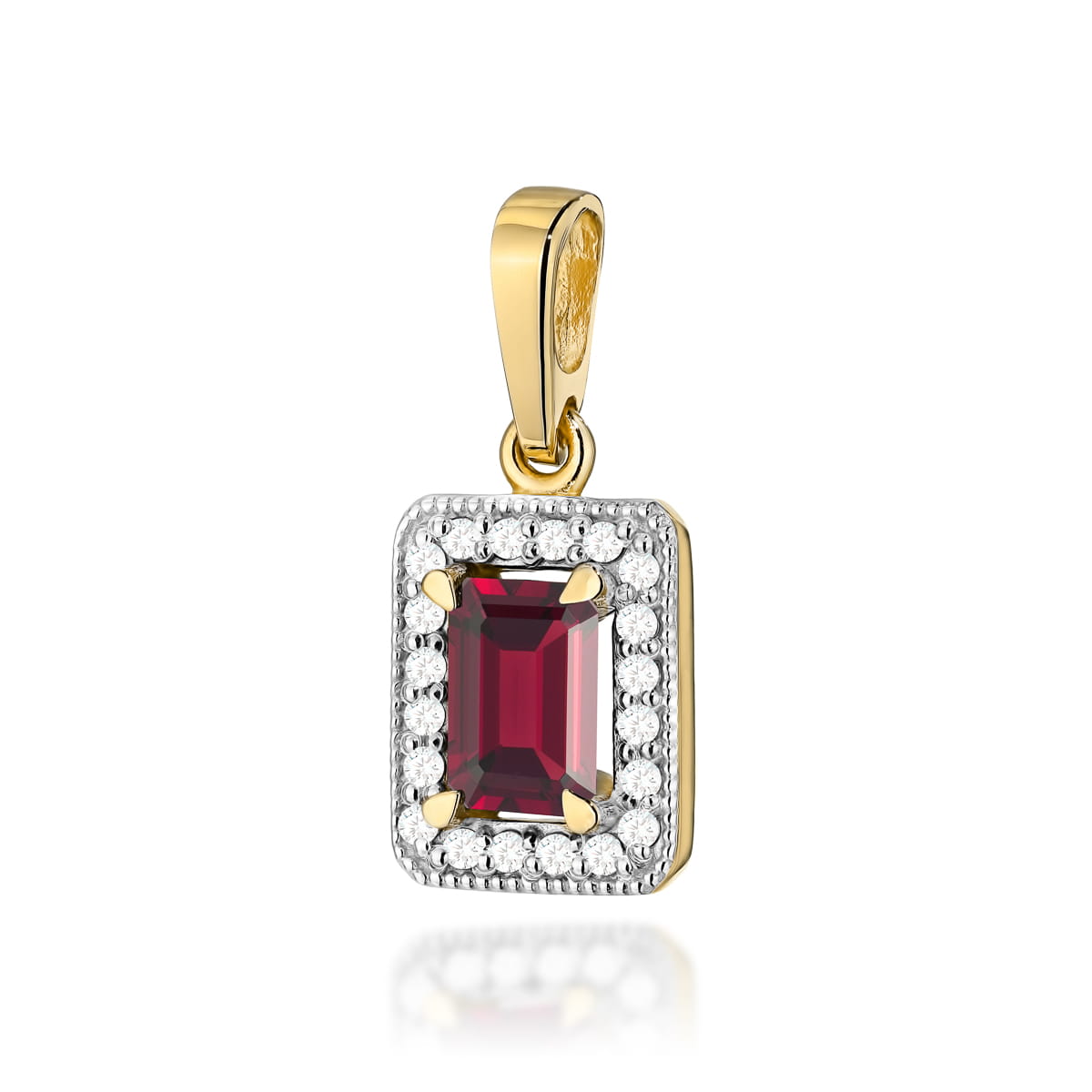 Zawieszka Granat 0,70ct żółte złoto 1 Zawieszka Z422 Granat 0