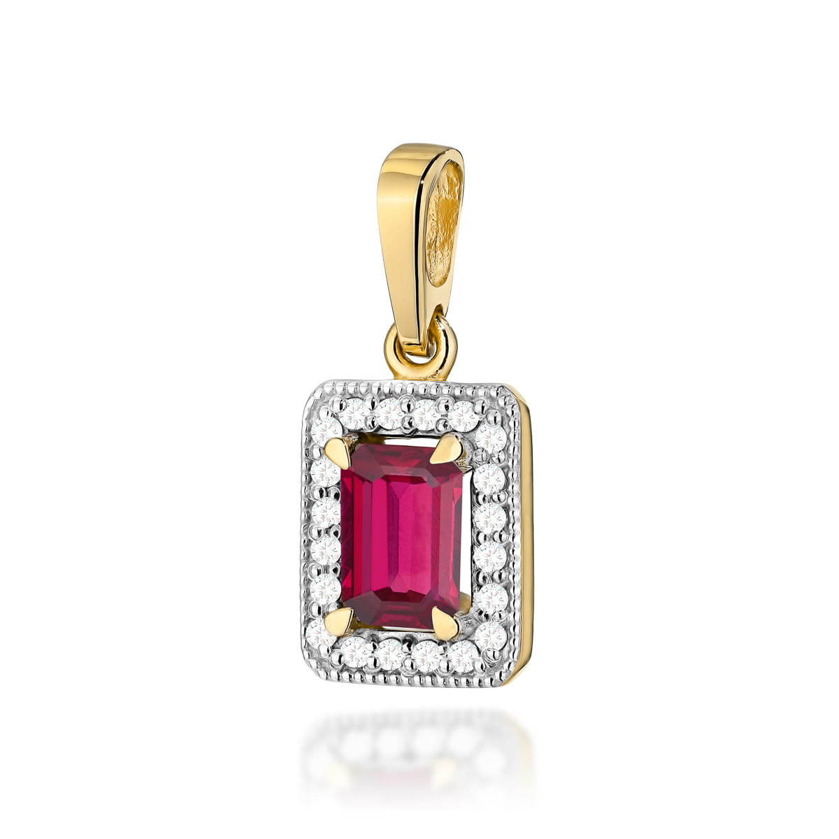 Zawieszka Rubin 0,80ct żółte złoto 1 Zawieszka Z422 Rubin 0