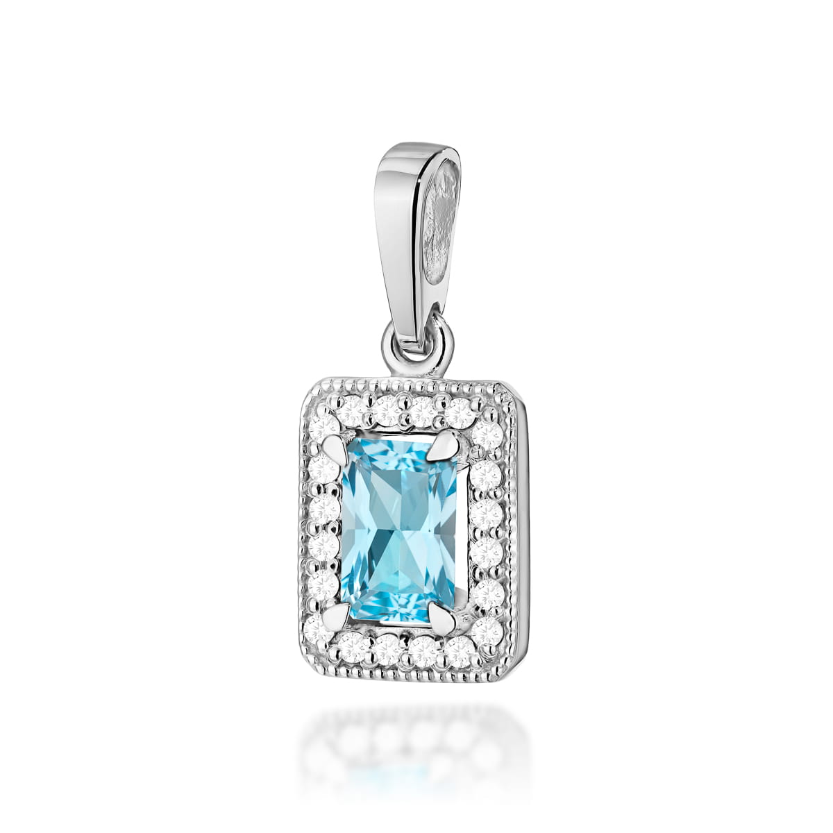 Zawieszka Topaz 0,65ct białe złoto 1 Zawieszka Z422 Topaz 0