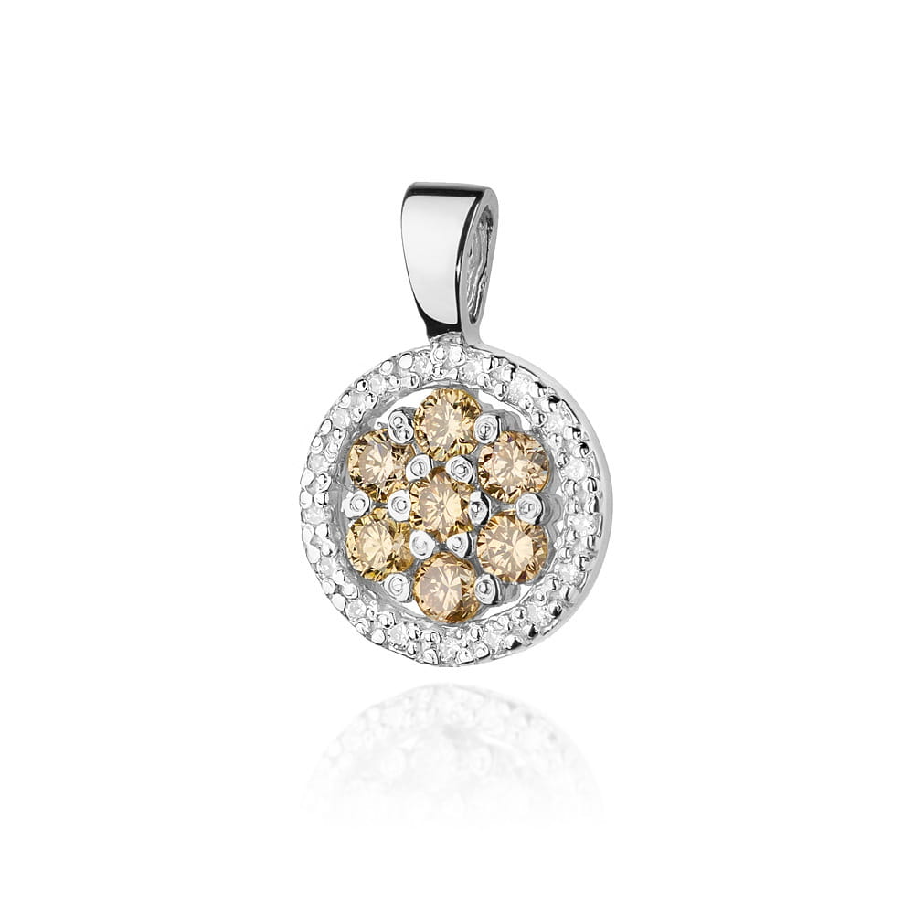 Zawieszka z diamentami białe złoto 1 Zawieszka Z440 z diamentami białe złoto Jubiler Kraków BigDIAMOND