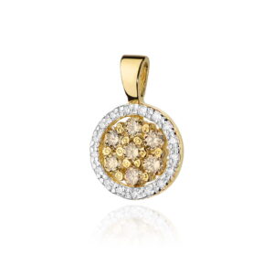 Zawieszka Z440 z diamentami żółte złoto Jubiler Kraków BigDIAMOND